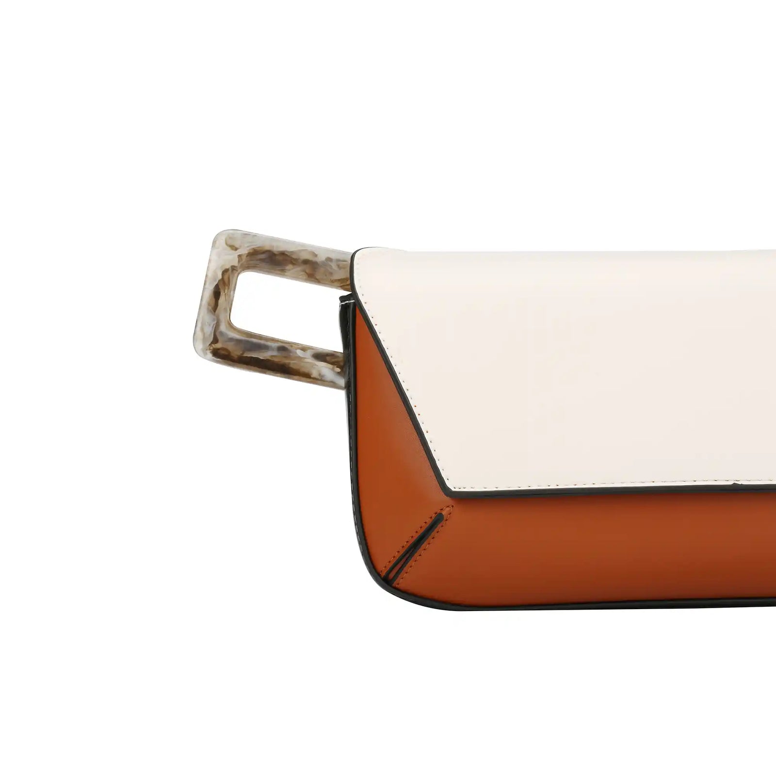 Color Block Patchwork Top Handle Bag – Structured Flap Handbag for Women