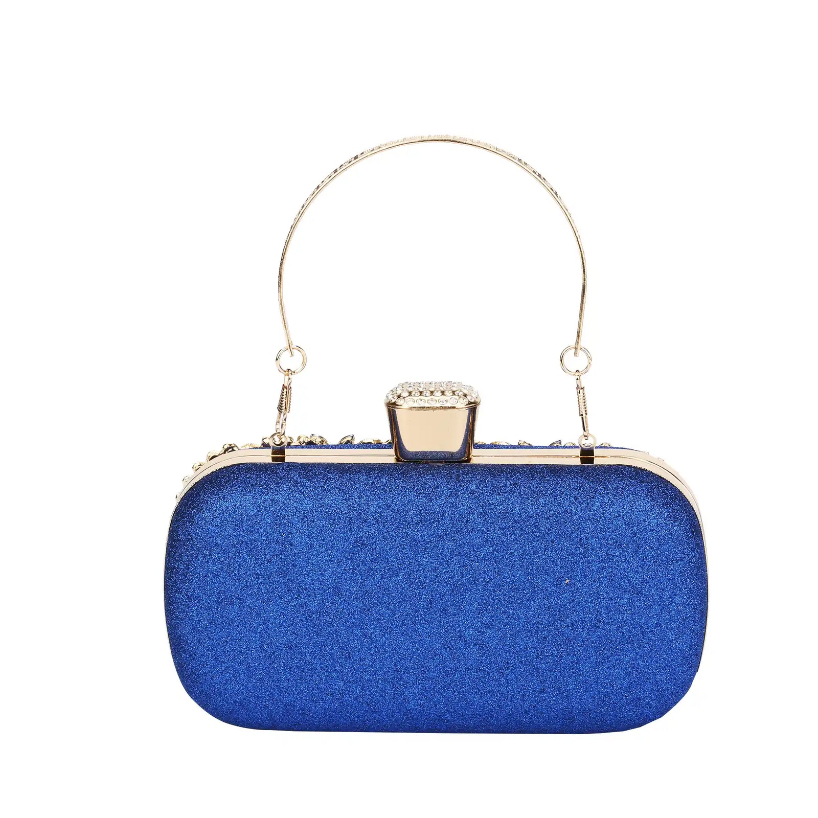 Rhinestone Embroidered Clutch Bag – Floral Evening Purse for Women