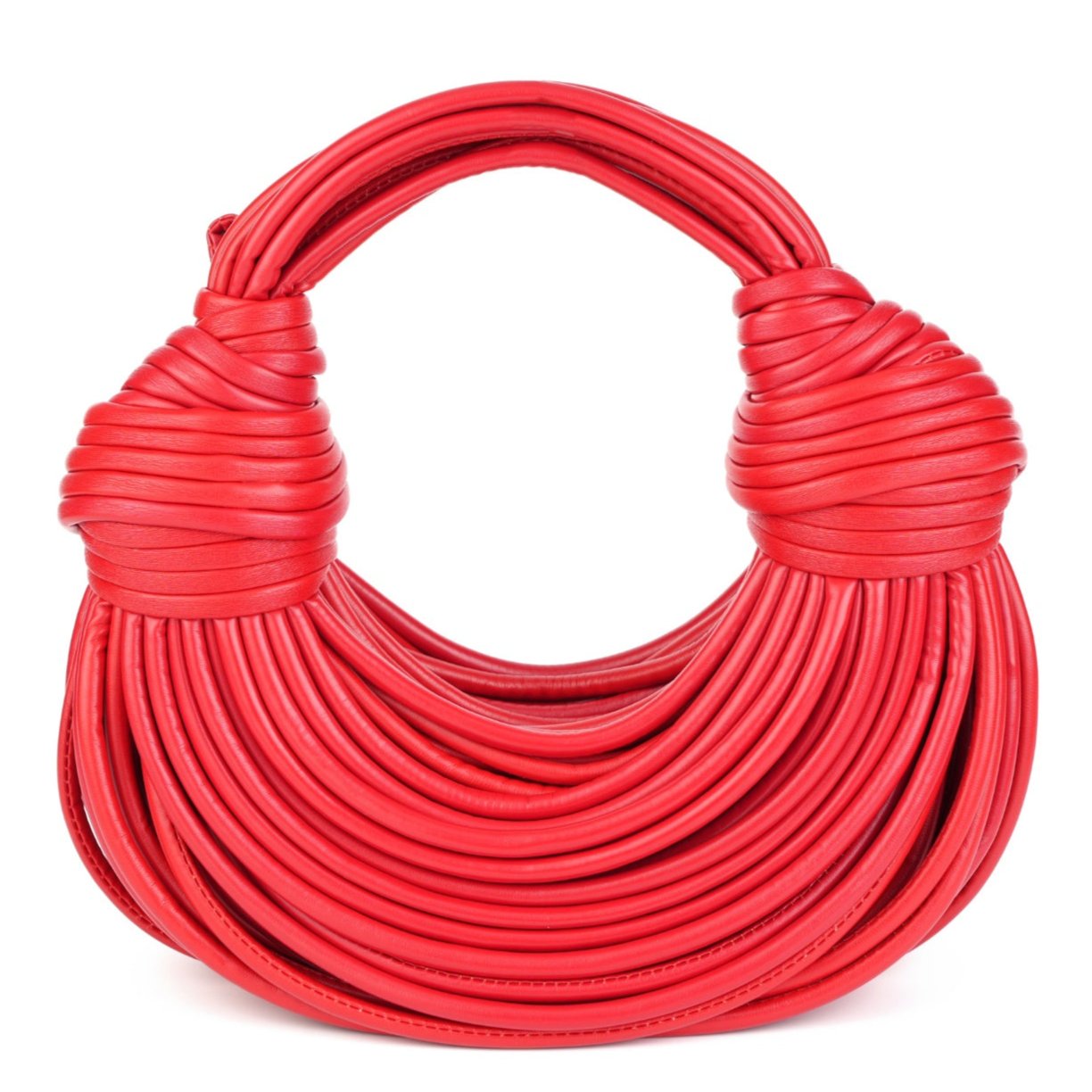 Bold red coil hoop handbag – ARLANA Valencia