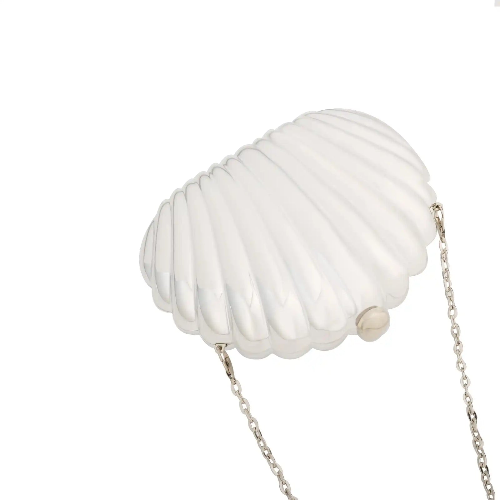 Shell Shaped Clutch Bag – Gold Chain Crossbody Evening Purse for Women