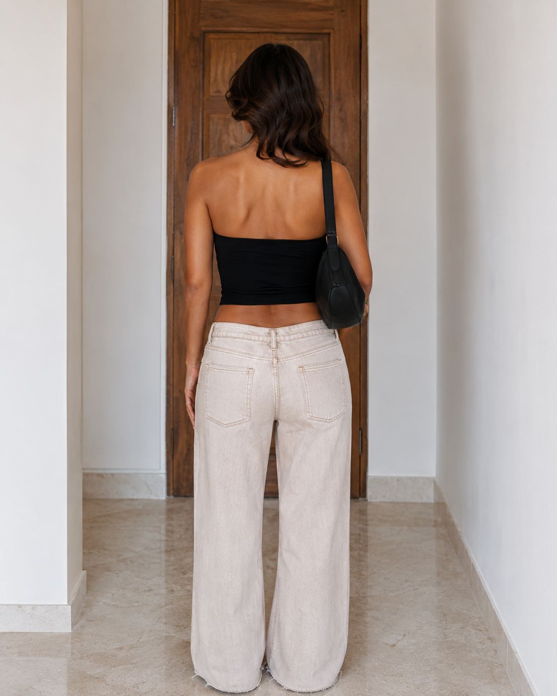 Lilas Jean Jambe Large Taille Basse