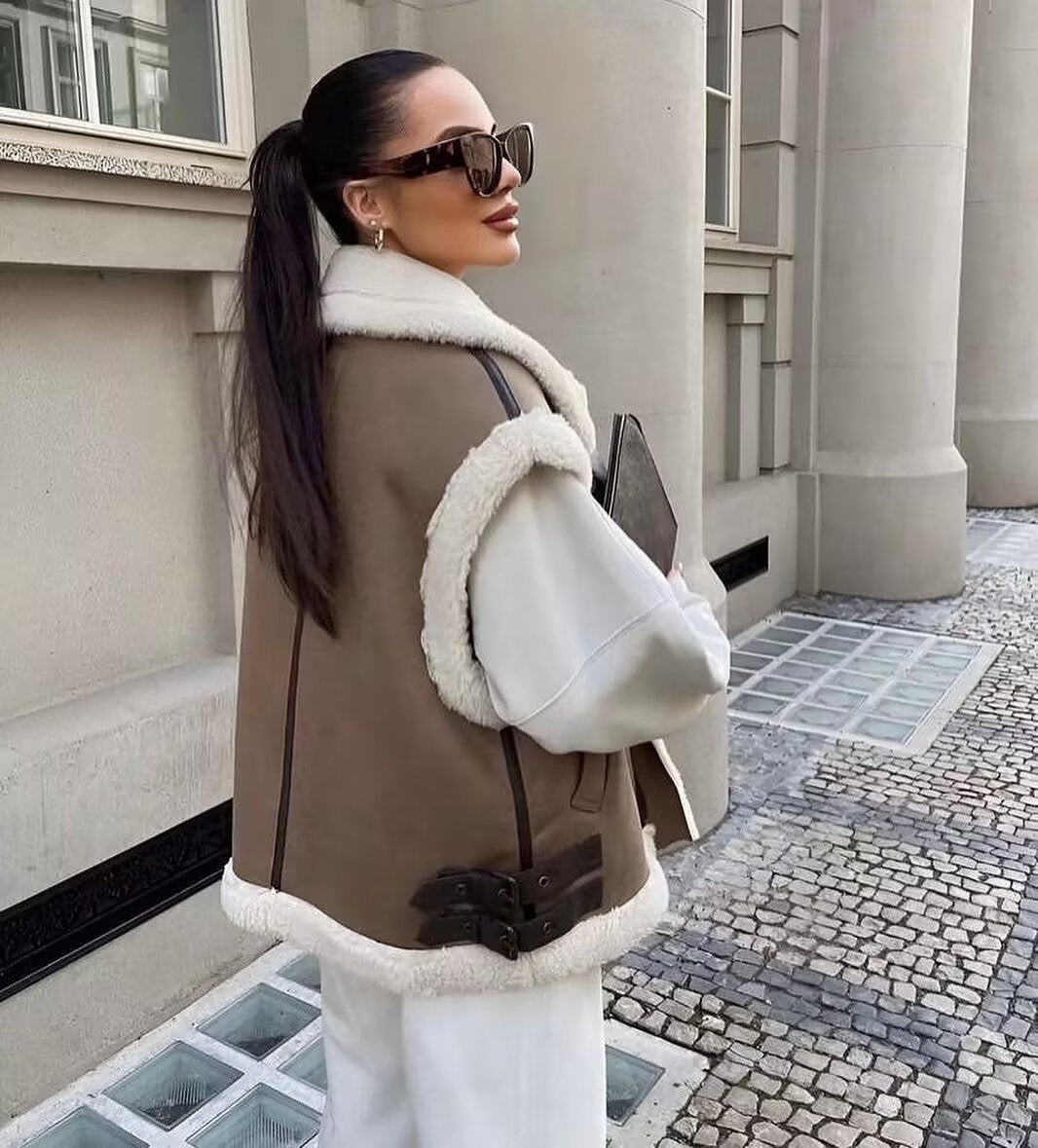 Sylvie Veste en Peau Lainée