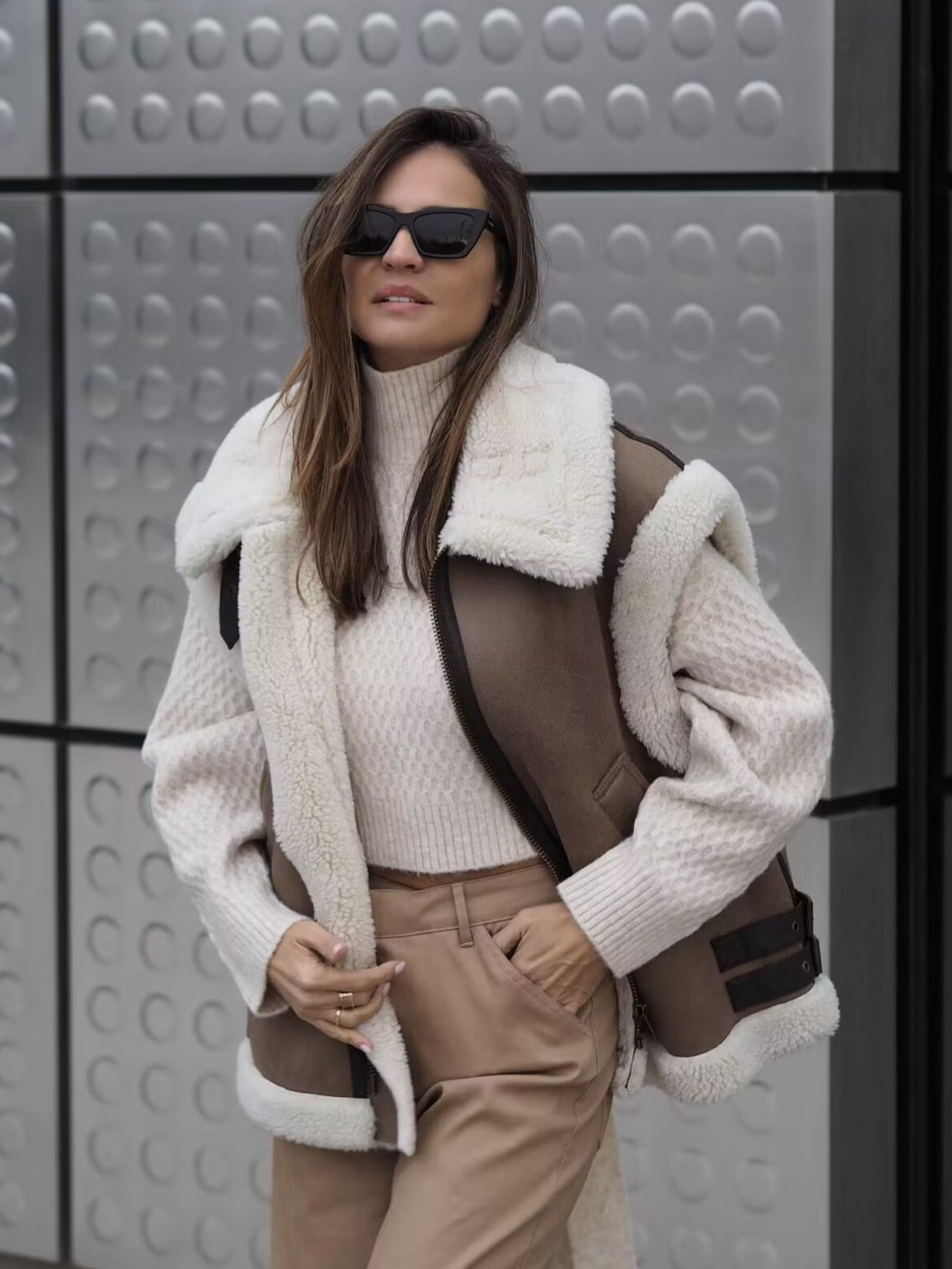 Sylvie Veste en Peau Lainée