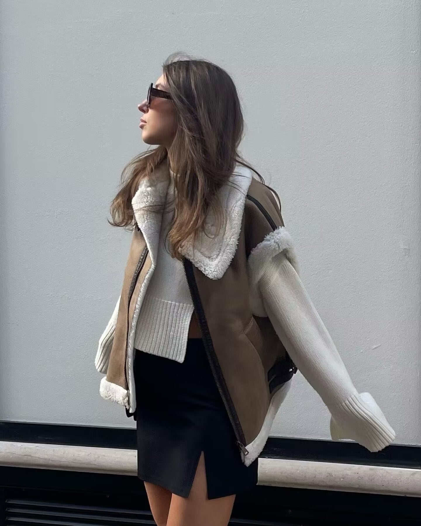 Sylvie Veste en Peau Lainée