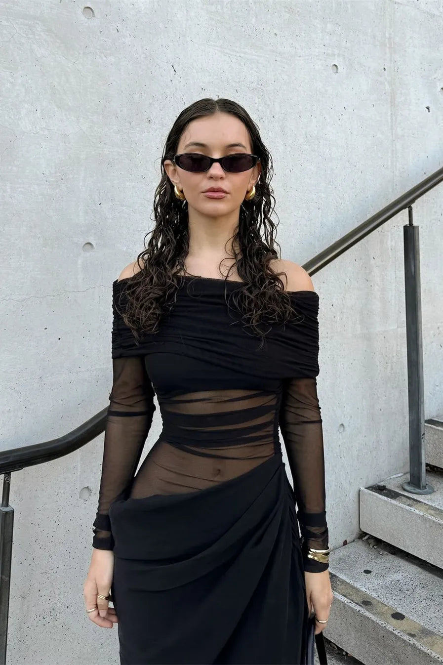 Soraya Robe Longue en Résille