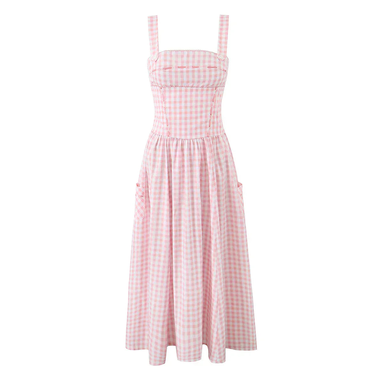 Célia Robe Mi-Longue Vichy