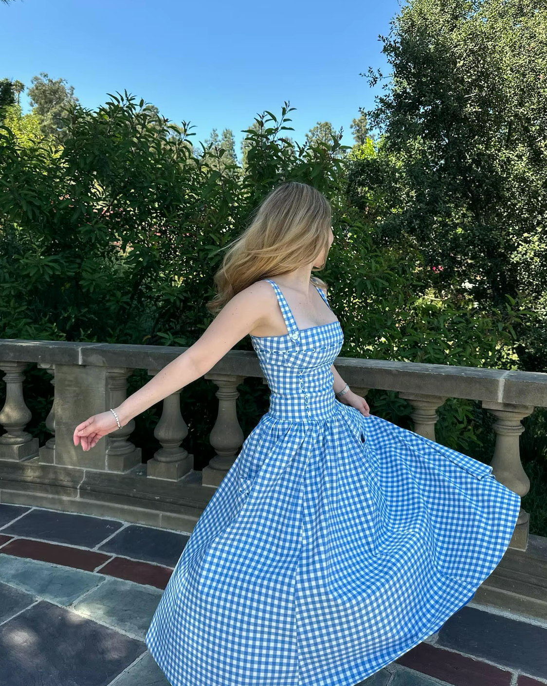 Célia Robe Mi-Longue Vichy