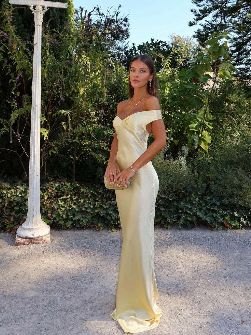 Coralie Robe Longue en Satin
