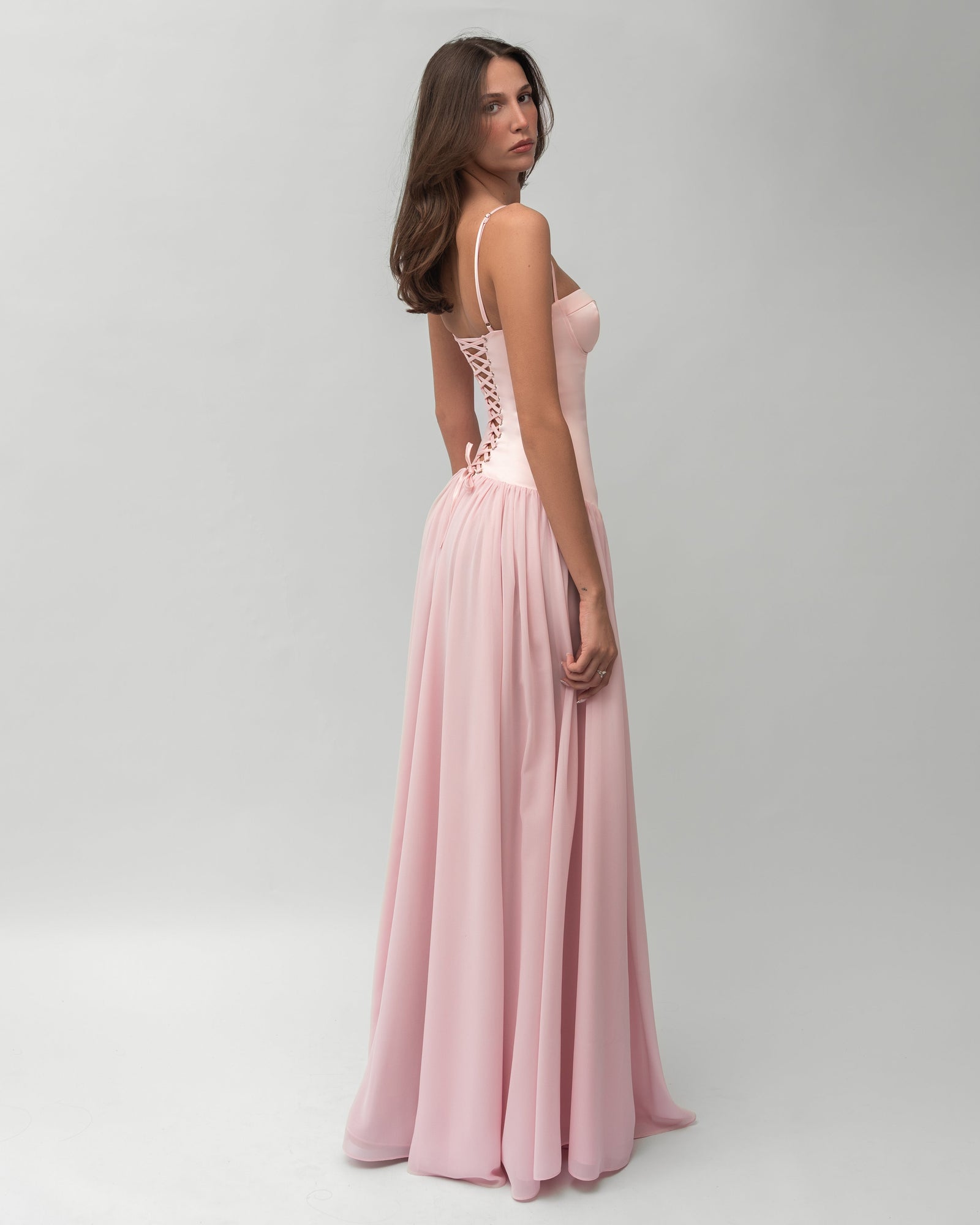 Romane Robe Longue à Lacets