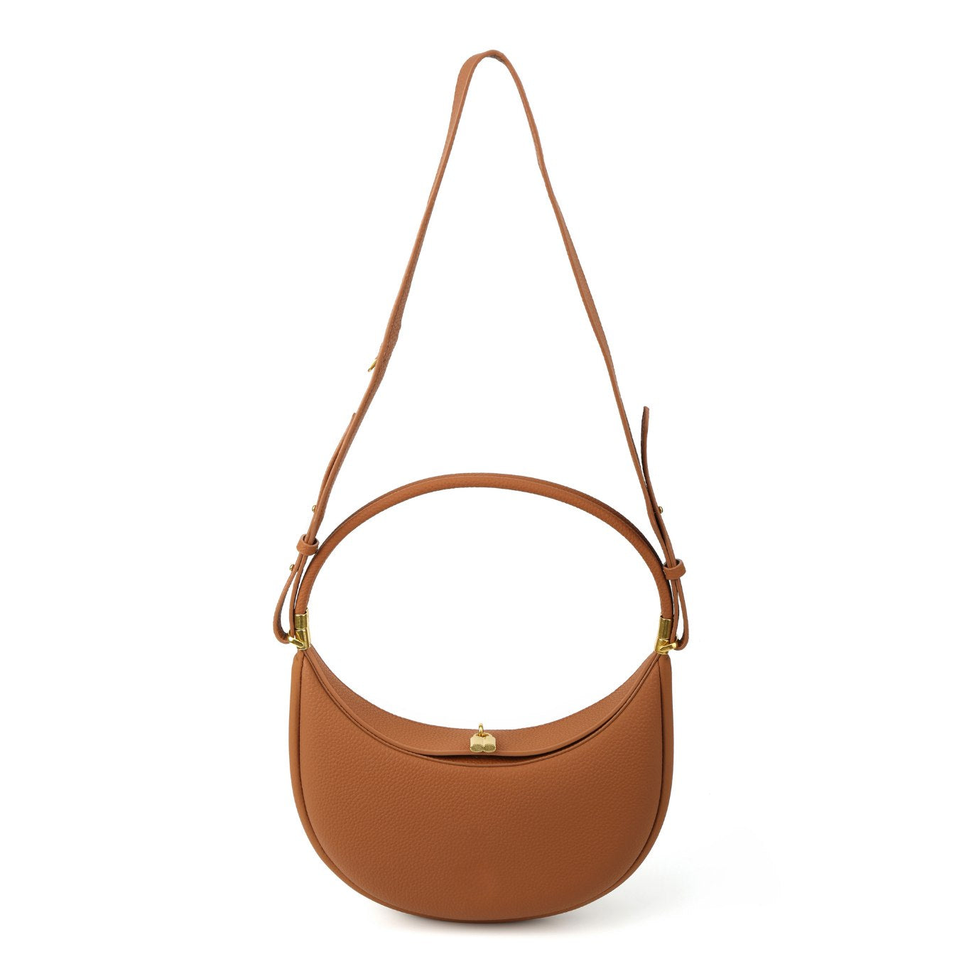 Vegan Leather Crescent Shoulder Bag – Half Moon Crossbody Purse for Women