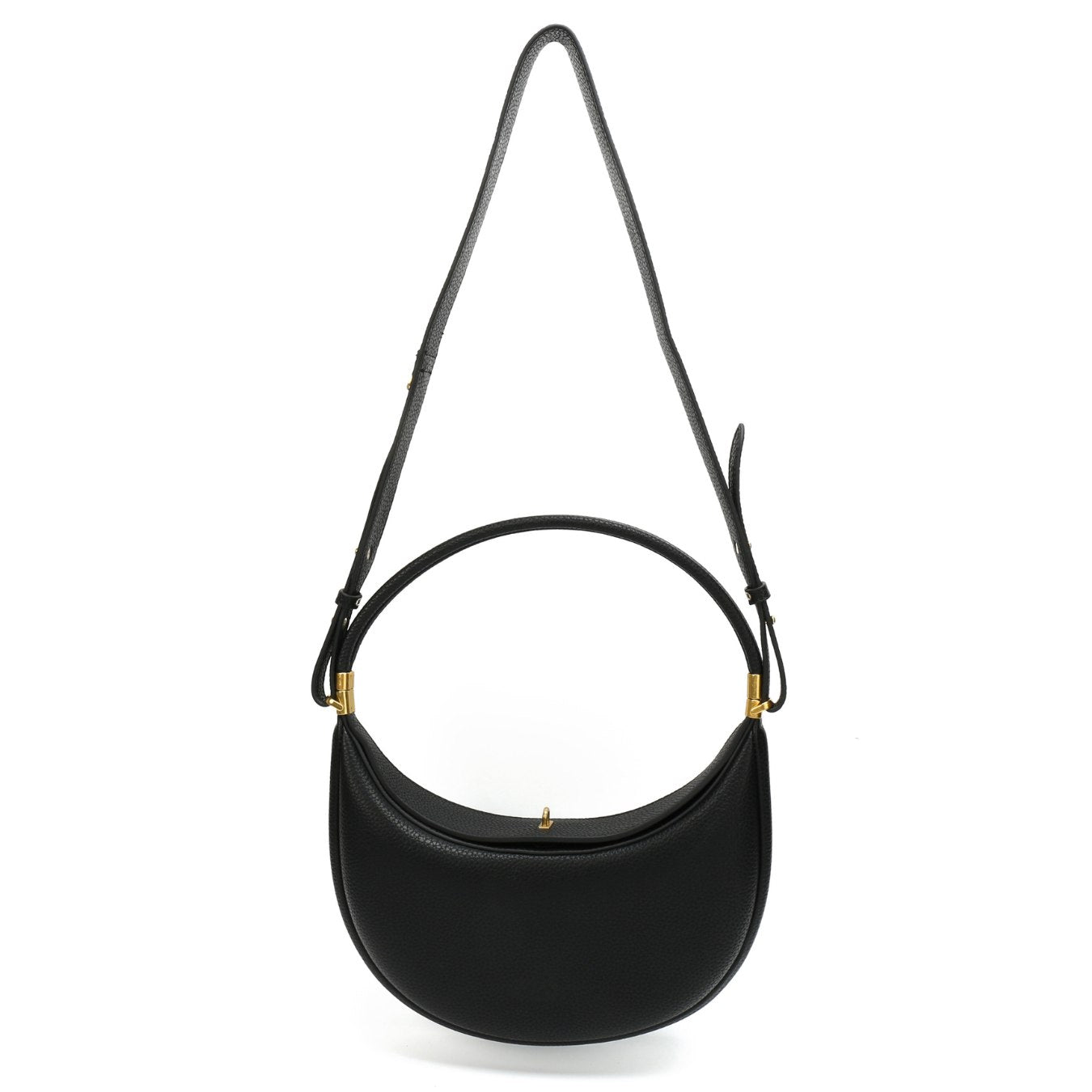 Vegan Leather Crescent Shoulder Bag – Half Moon Crossbody Purse for Women