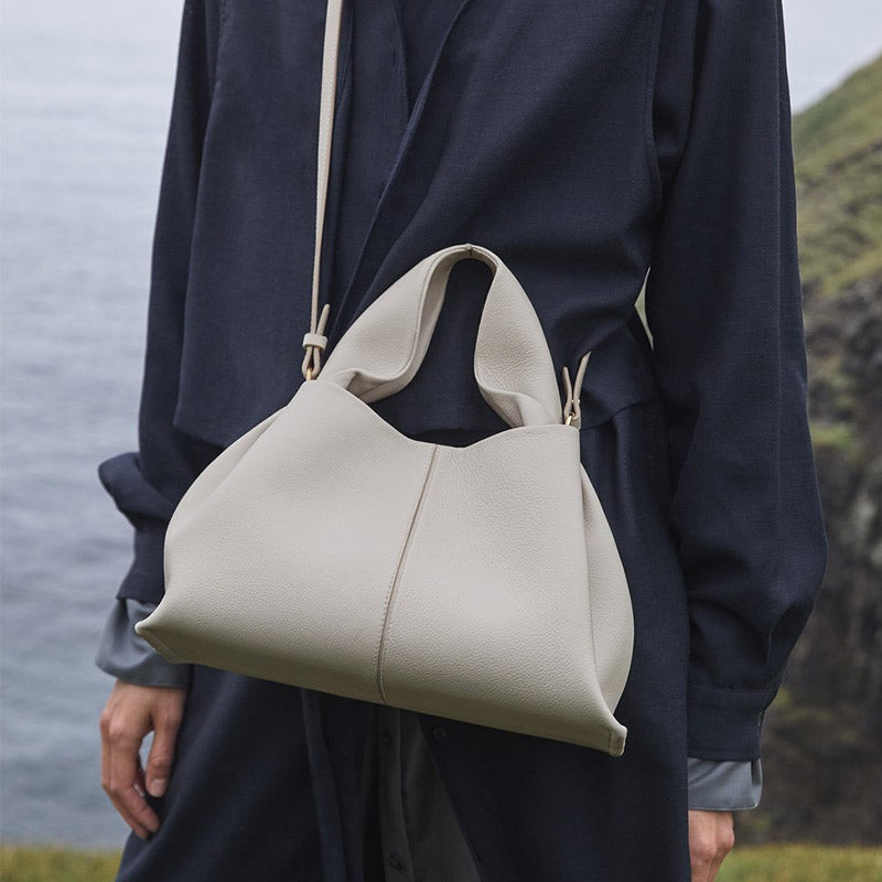 Soft Vegan Leather Ruched Hobo Bag – Large Shoulder Tote for Women