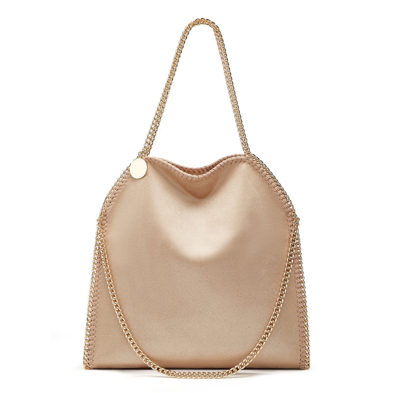 Microfiber Chain Strap Shoulder Tote Bag – Large Hobo Handbag for Women
