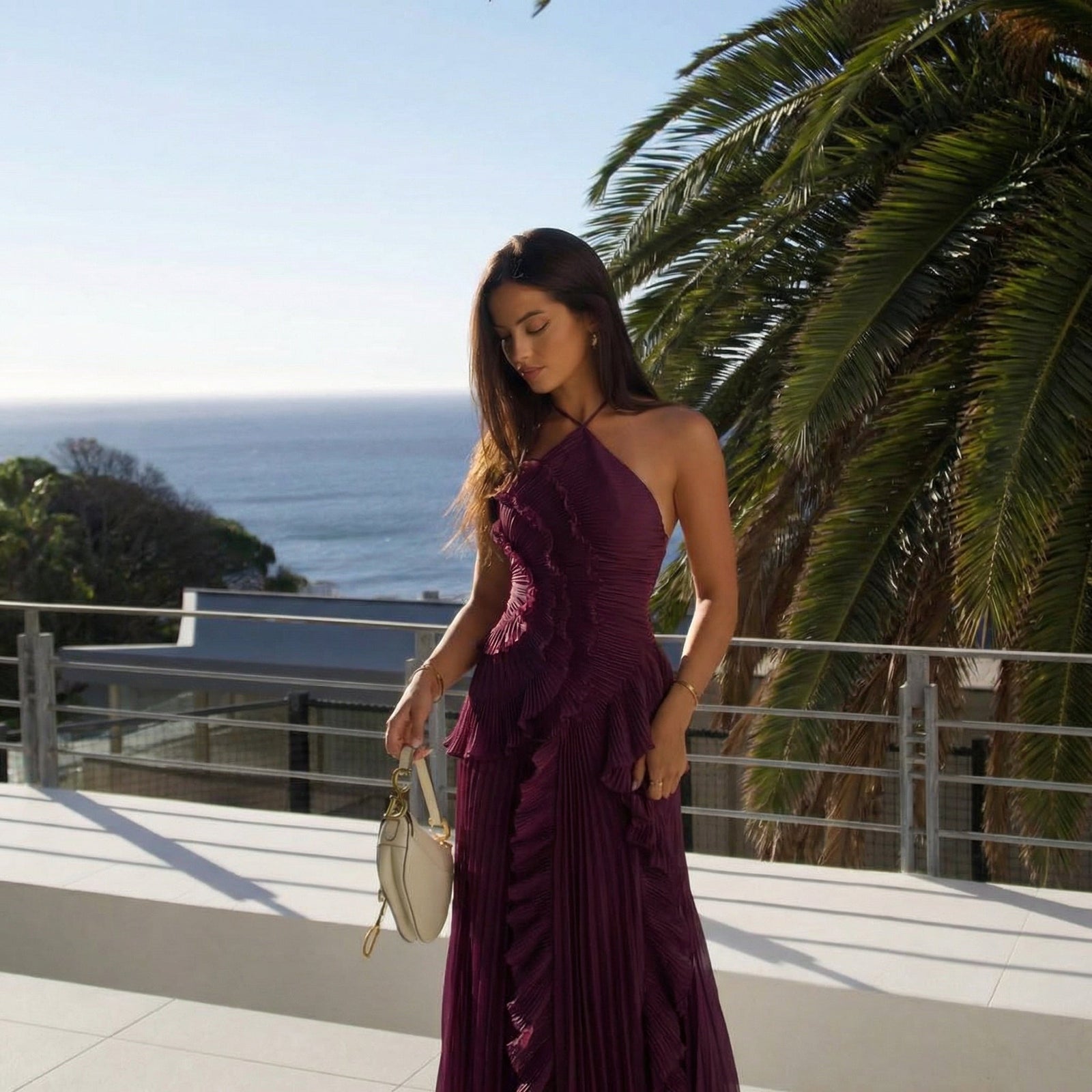 Yseult Robe Longue à Volants