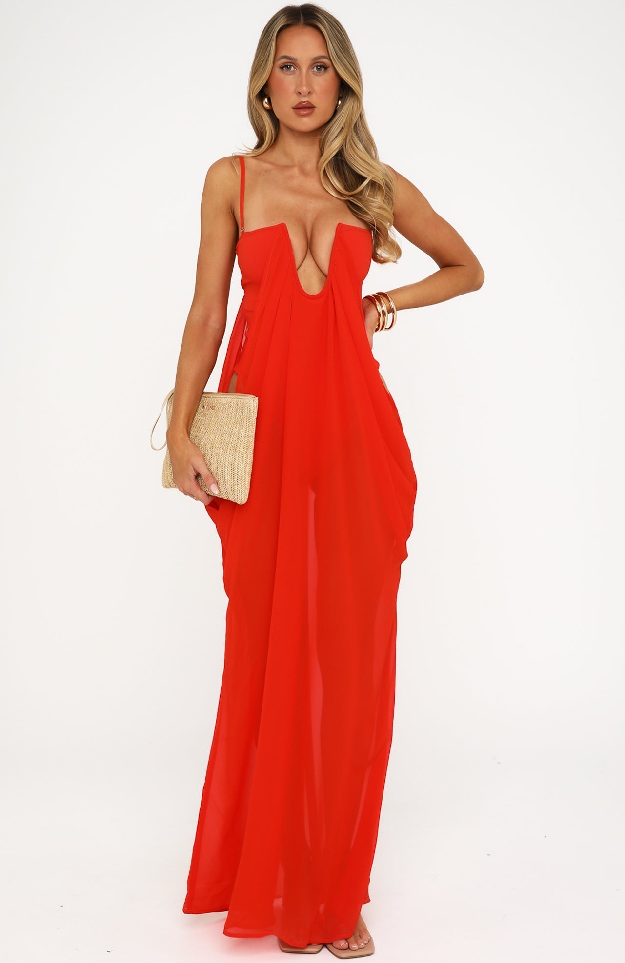 Jocelyne Robe Longue Décolletée