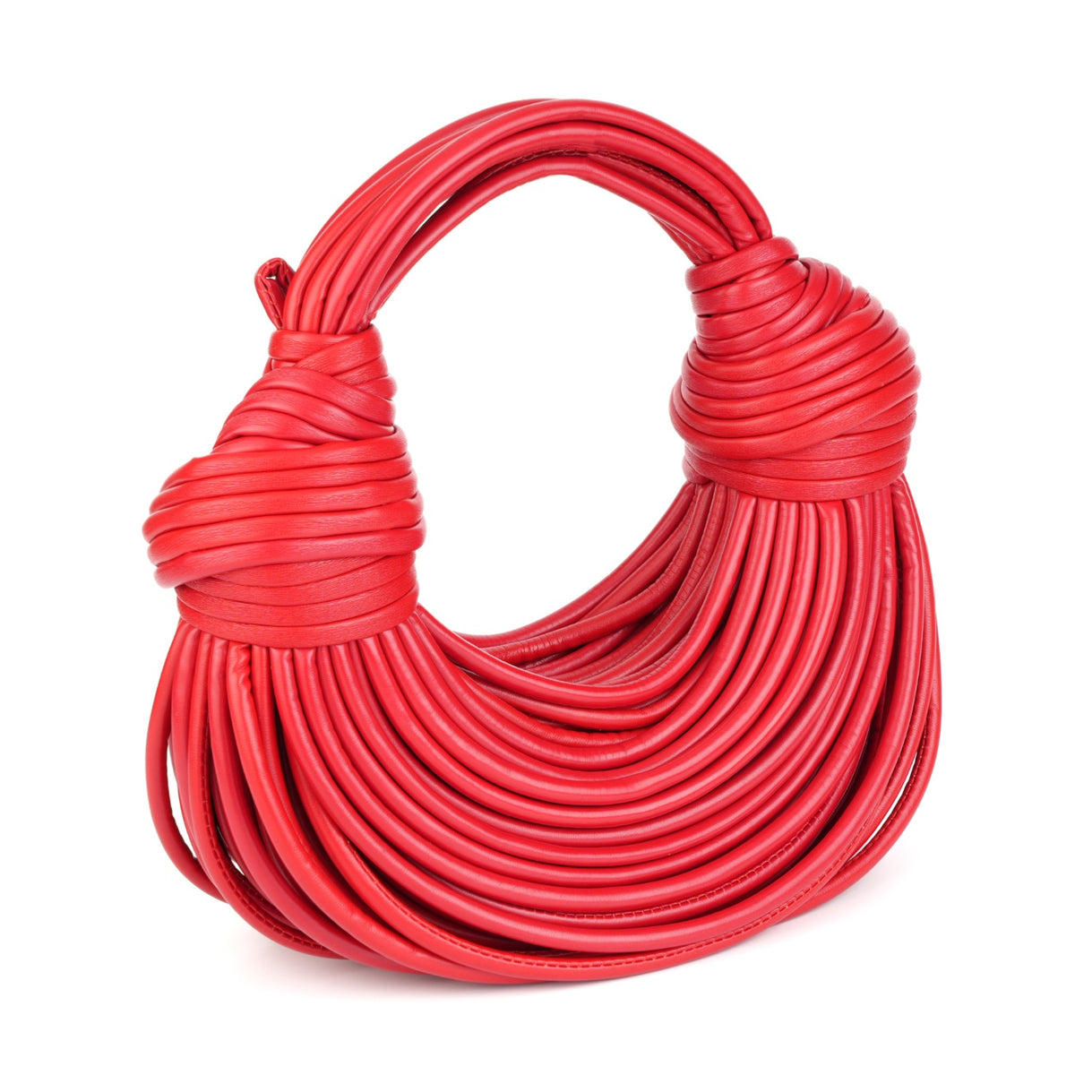 Sculptural Coil Hoop Shoulder Bag – Statement Handbag for Women Gold