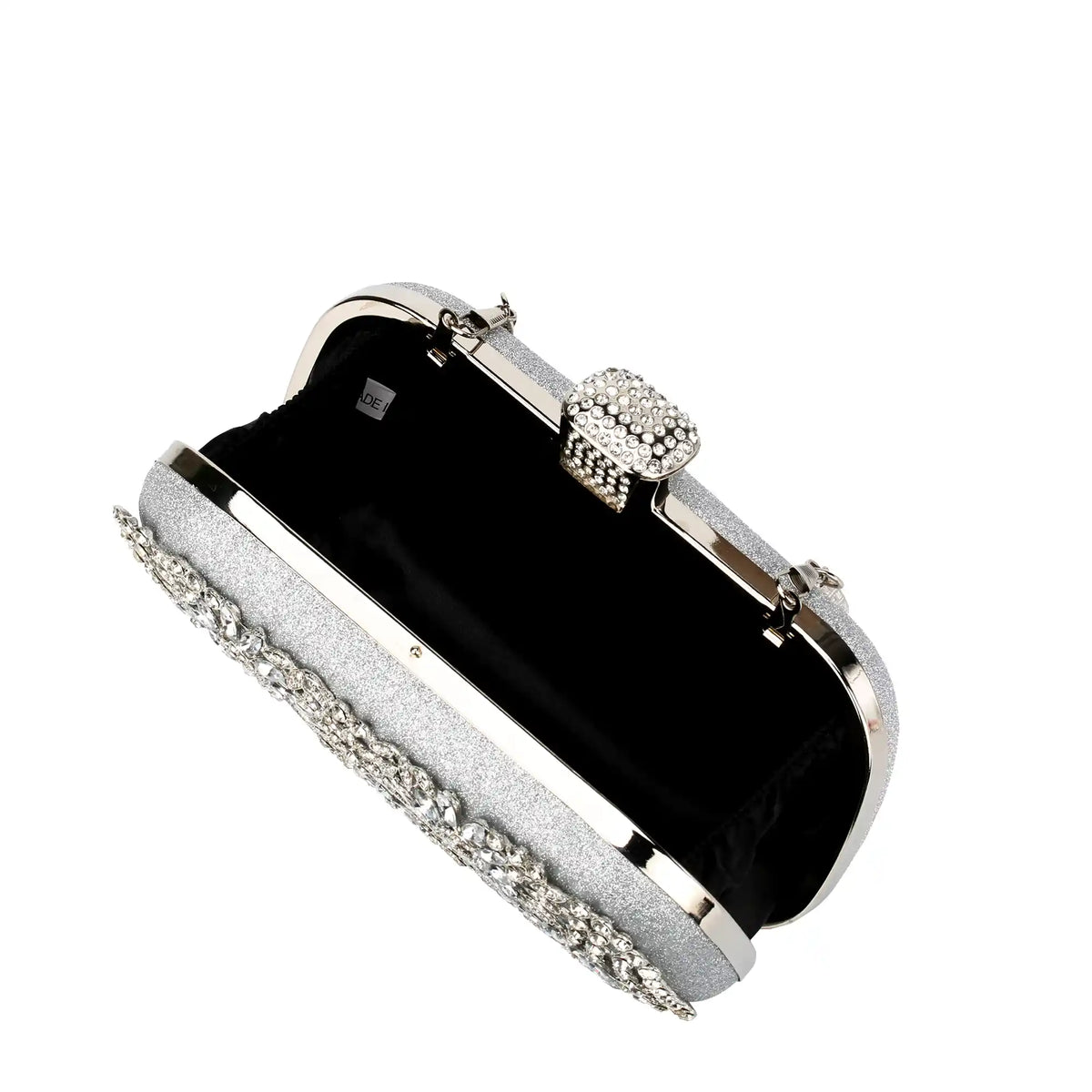 Rhinestone Embroidered Clutch Bag – Floral Evening Purse for Women