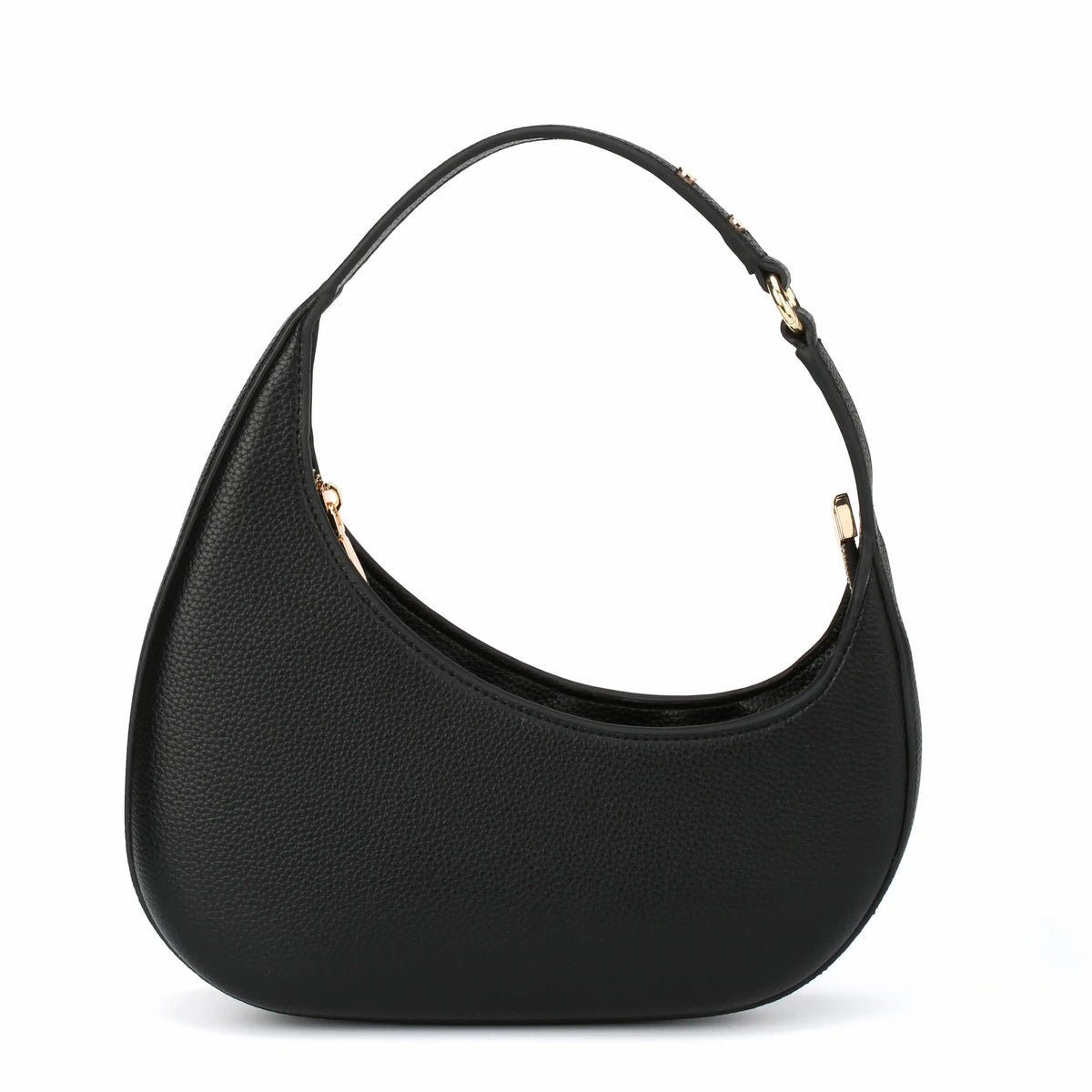 Vegan Leather Half Moon Shoulder Bag – Crescent Hobo Purse for Women
