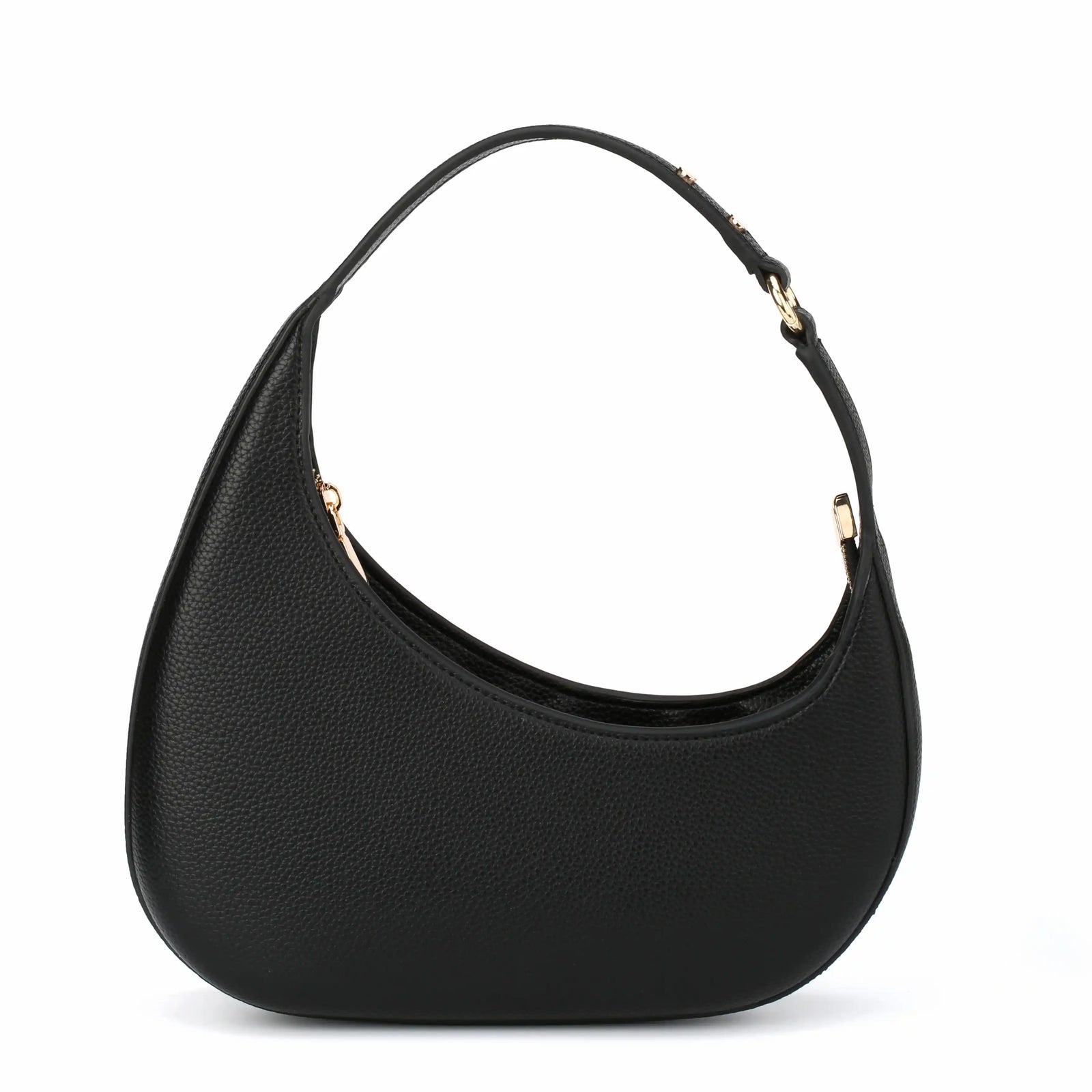 Vegan Leather Half Moon Shoulder Bag – Crescent Hobo Purse for Women