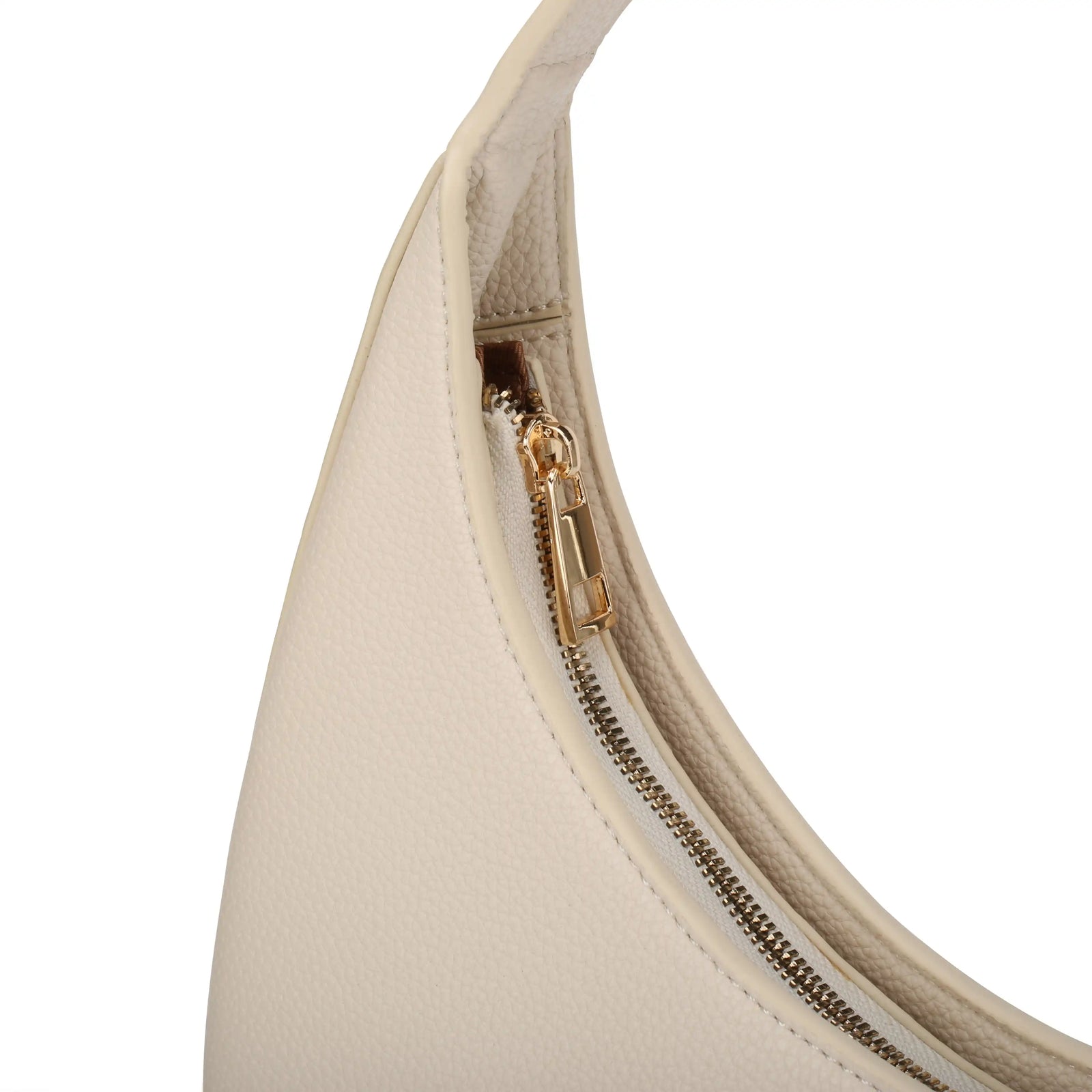 Vegan Leather Half Moon Shoulder Bag – Crescent Hobo Purse for Women