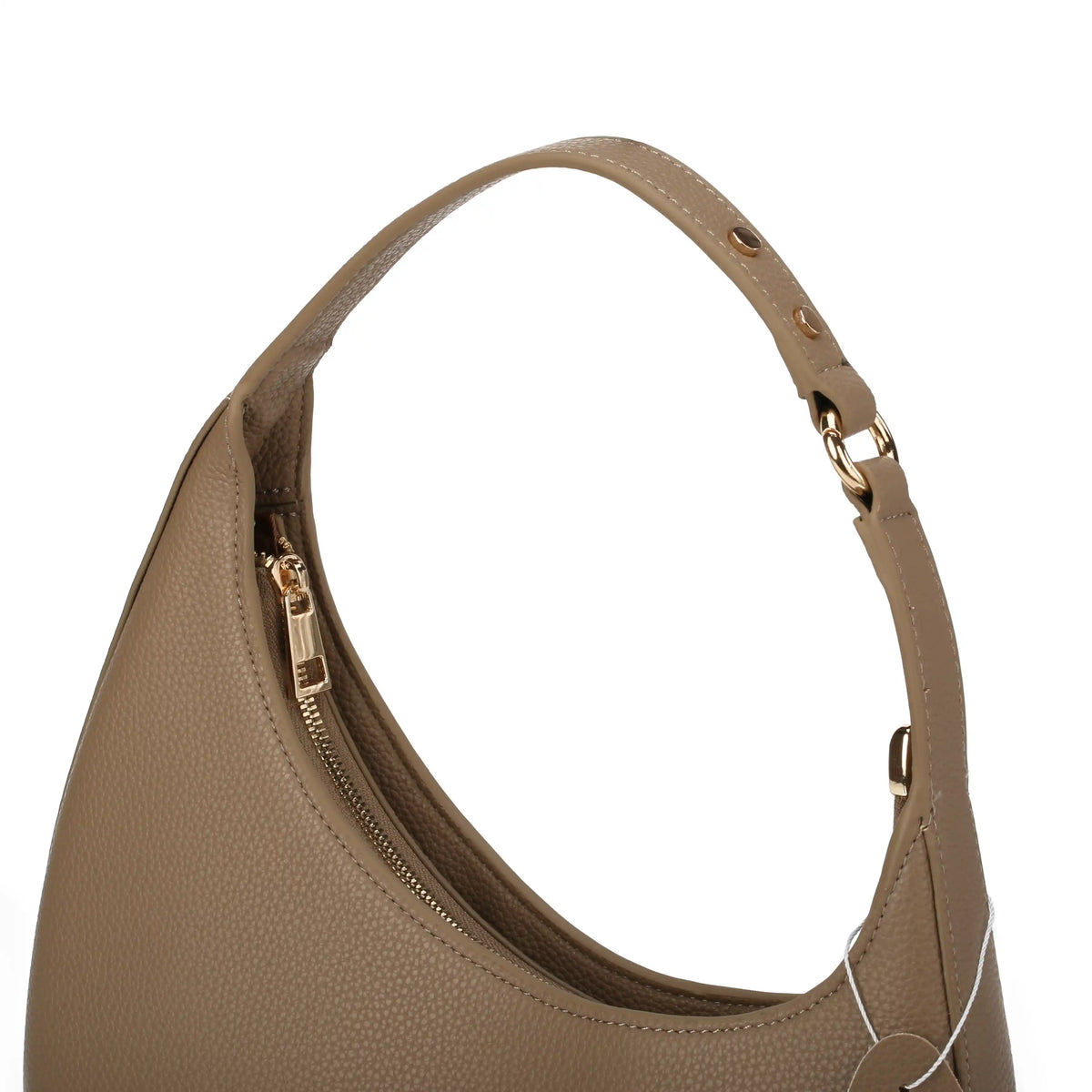 Vegan Leather Half Moon Shoulder Bag – Crescent Hobo Purse for Women