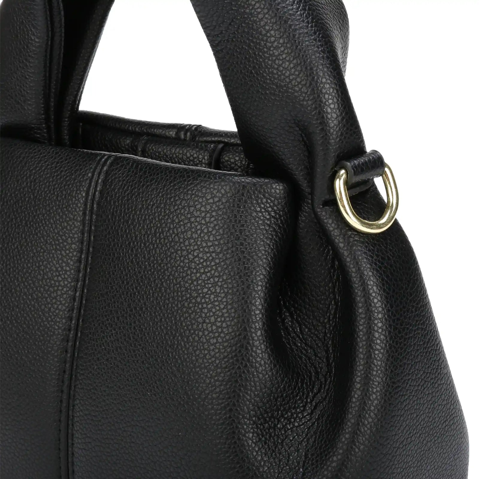 Soft Vegan Leather Ruched Hobo Bag – Large Shoulder Tote for Women