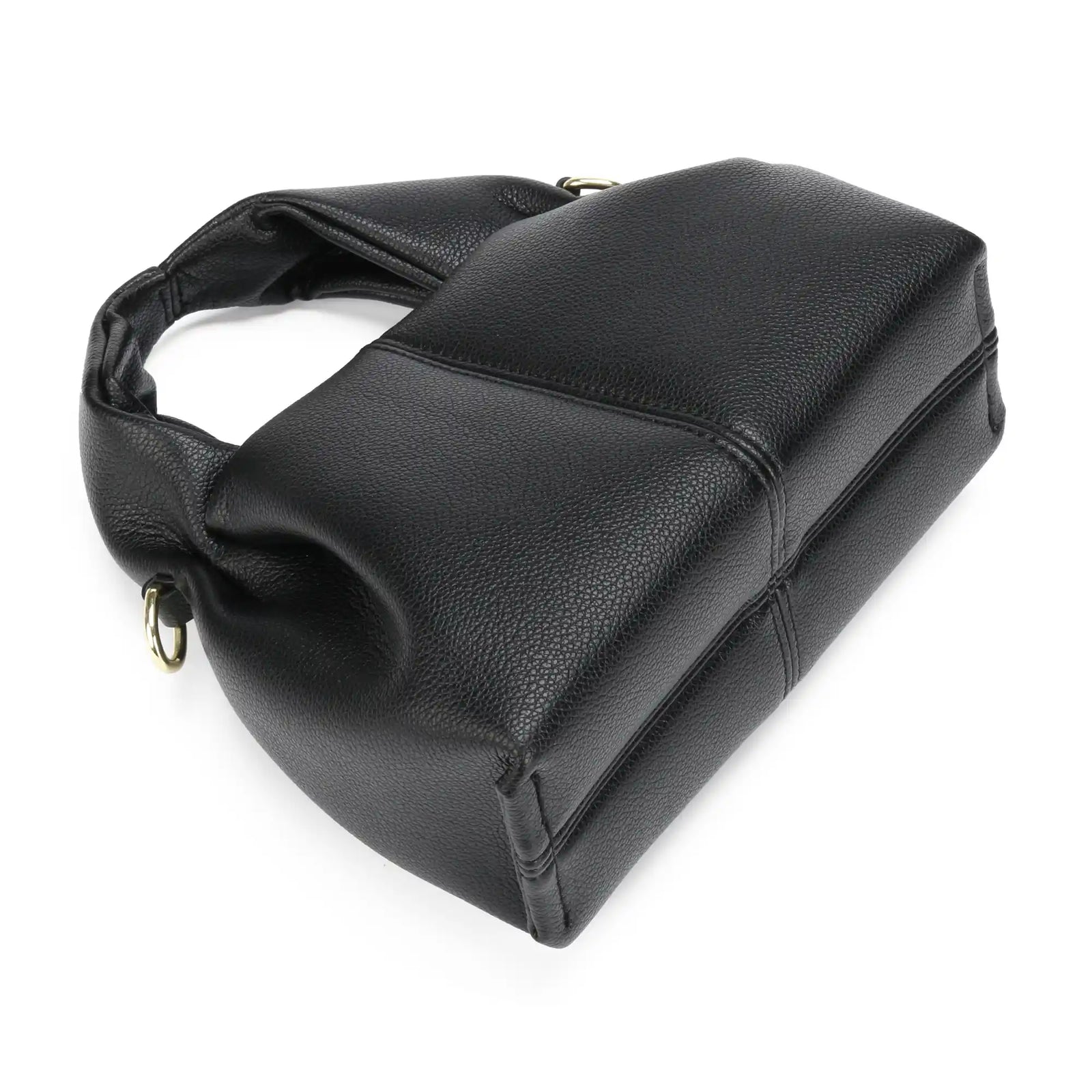 Soft Vegan Leather Ruched Hobo Bag – Large Shoulder Tote for Women