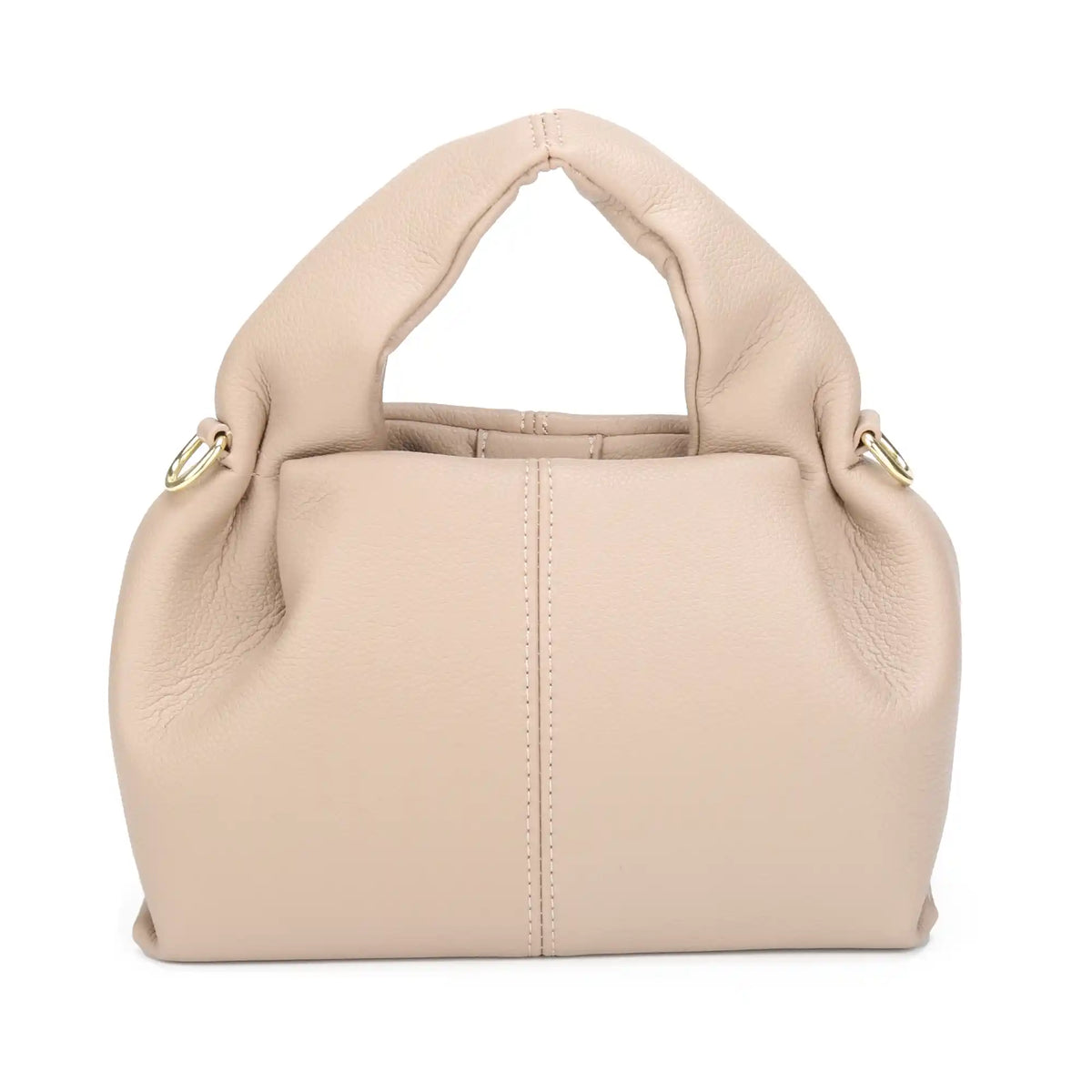 oft ruched vegan leather hobo shoulder bag in beige – ARLANA Hobo
