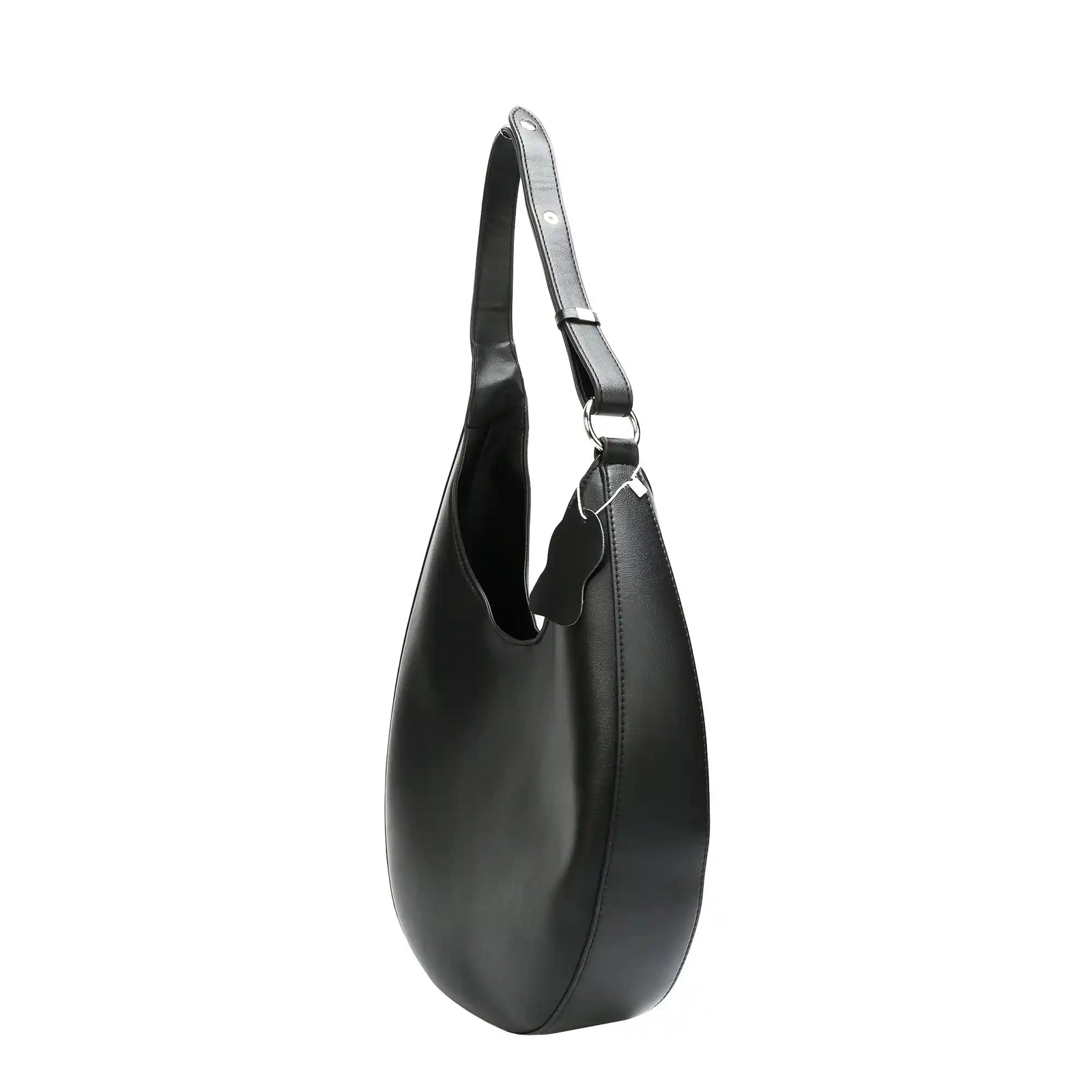 Large Vegan Leather Hobo Shoulder Bag – Crescent Tote Handbag for Women