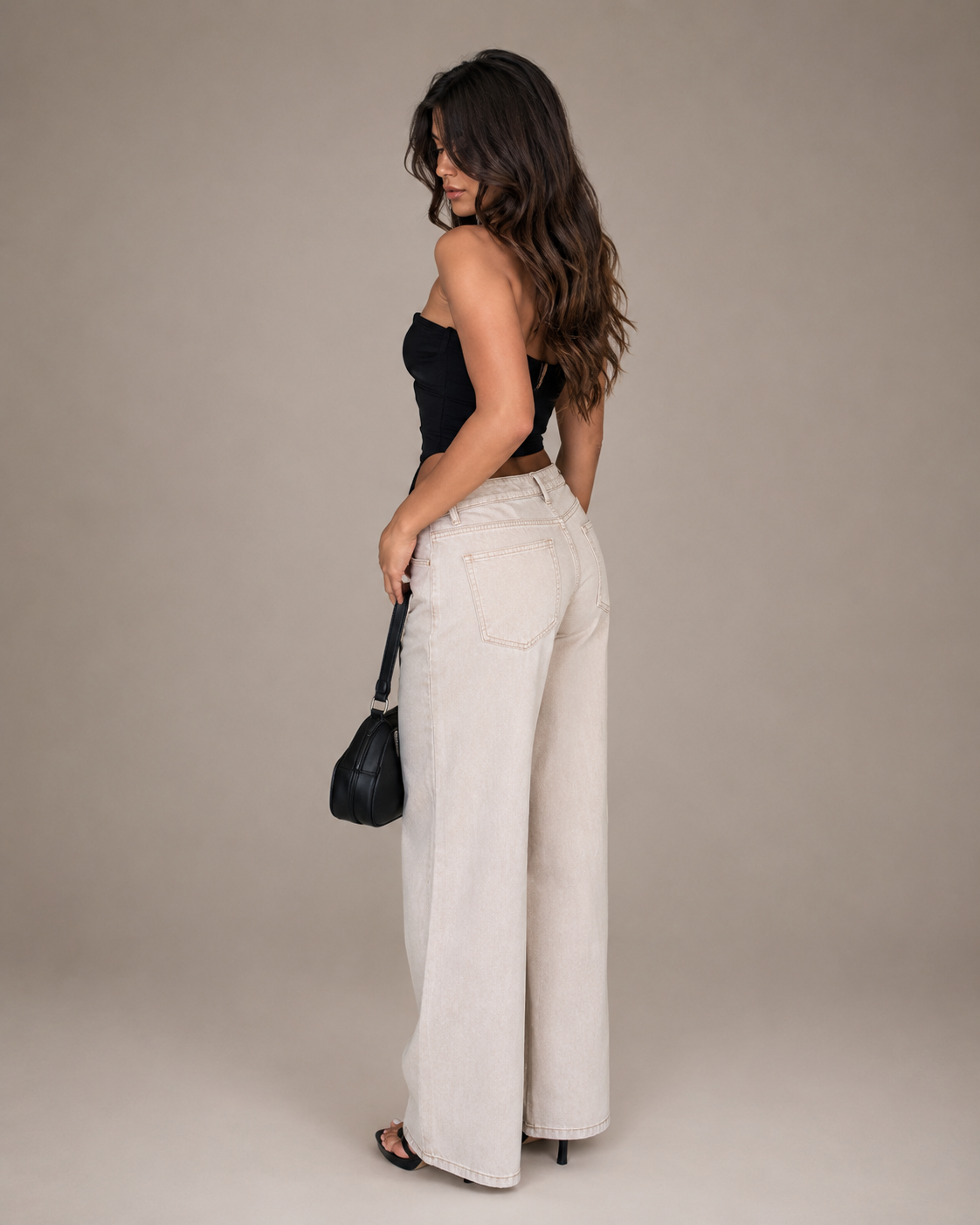 Lilas Jean Jambe Large Taille Basse