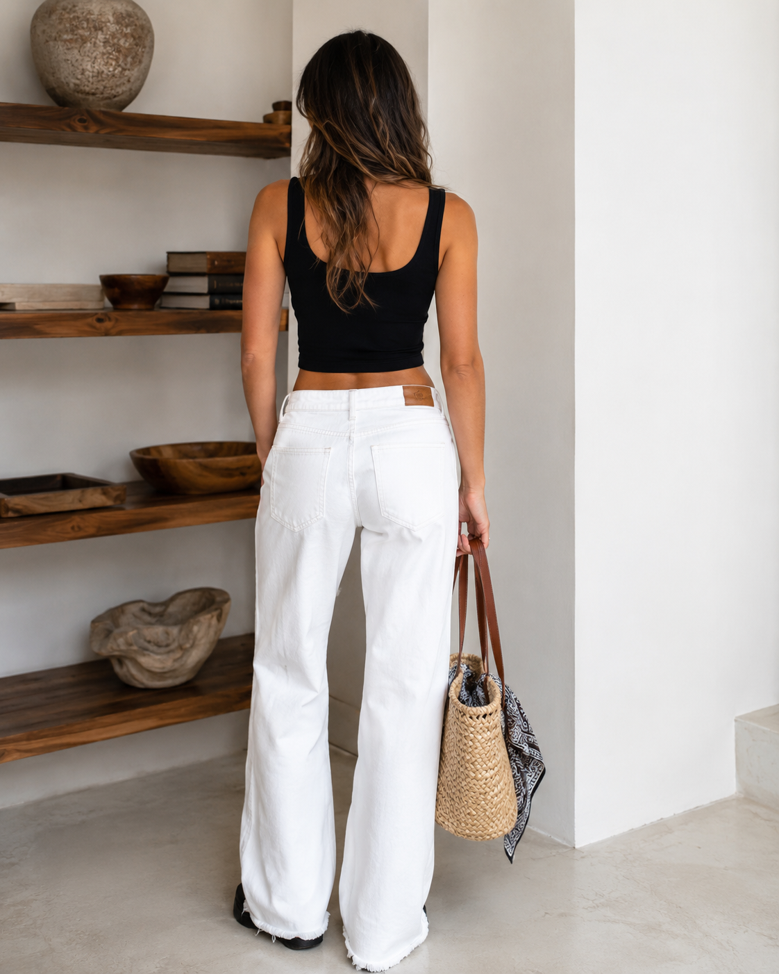 Nine Jean Jambe Large Taille Basse