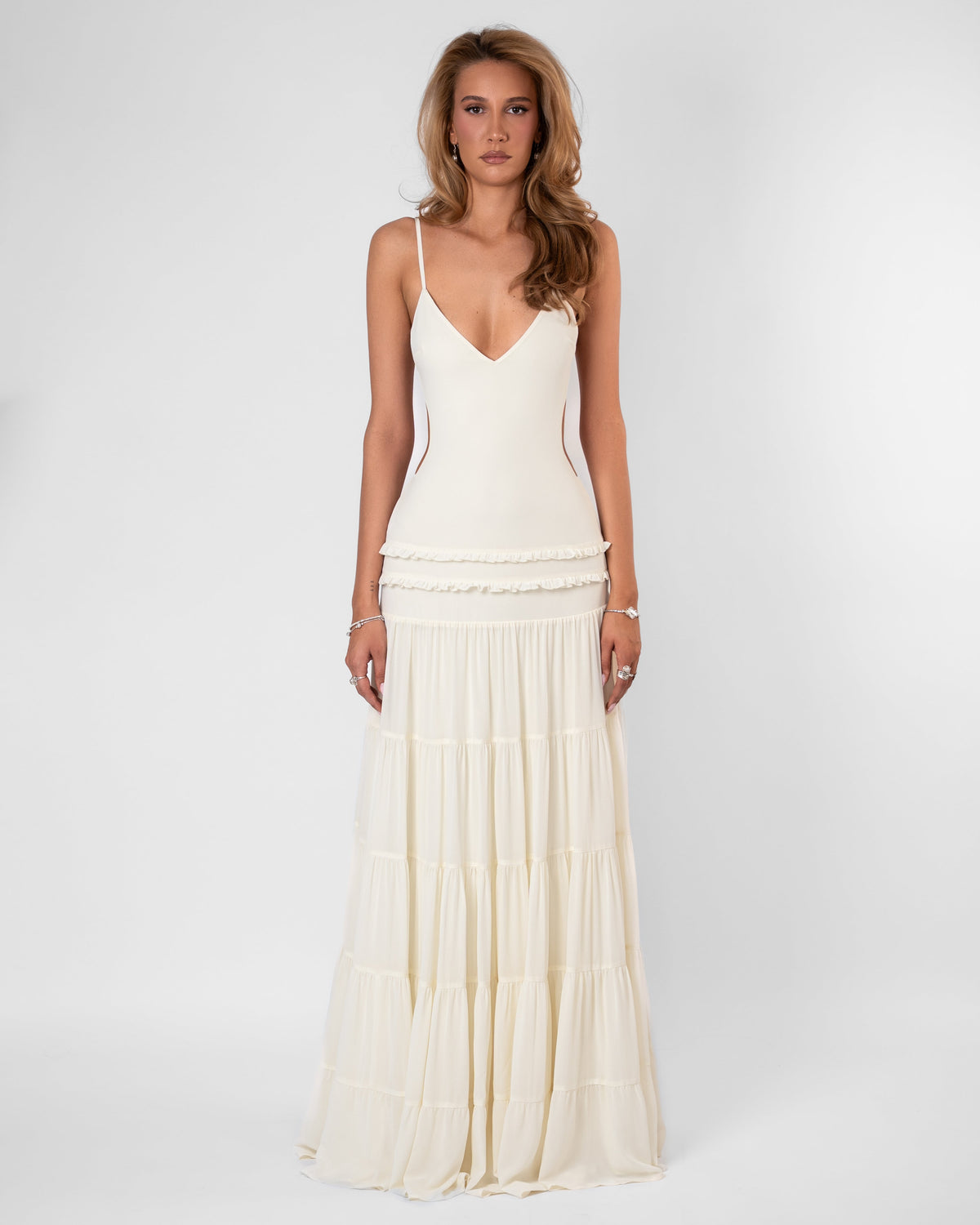 Vinciane Robe Longue en Mousseline