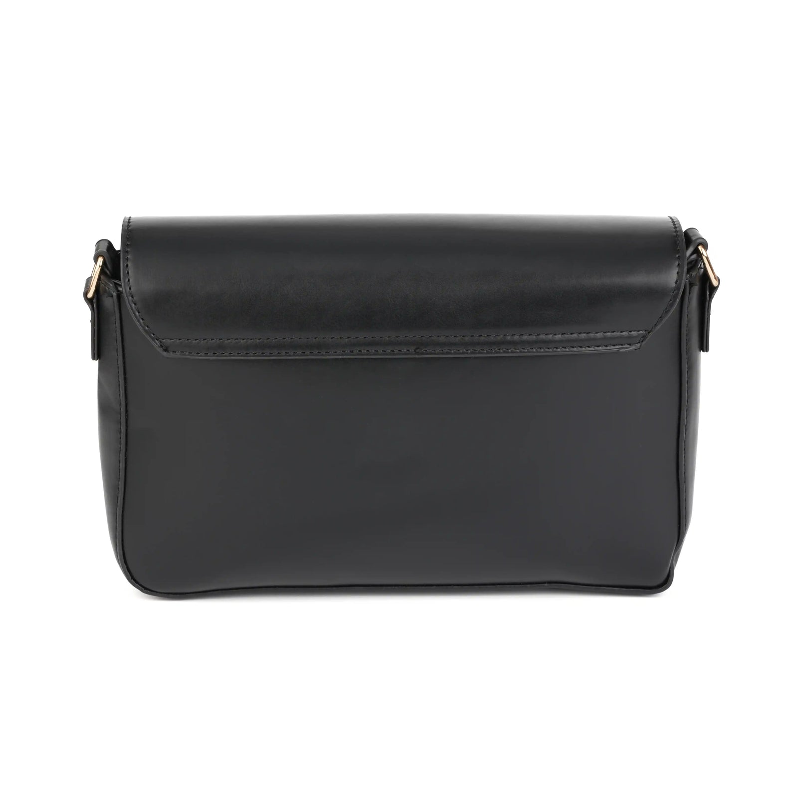 Vegan Leather Flap Shoulder Bag – Turn Lock Crossbody Handbag for Women
