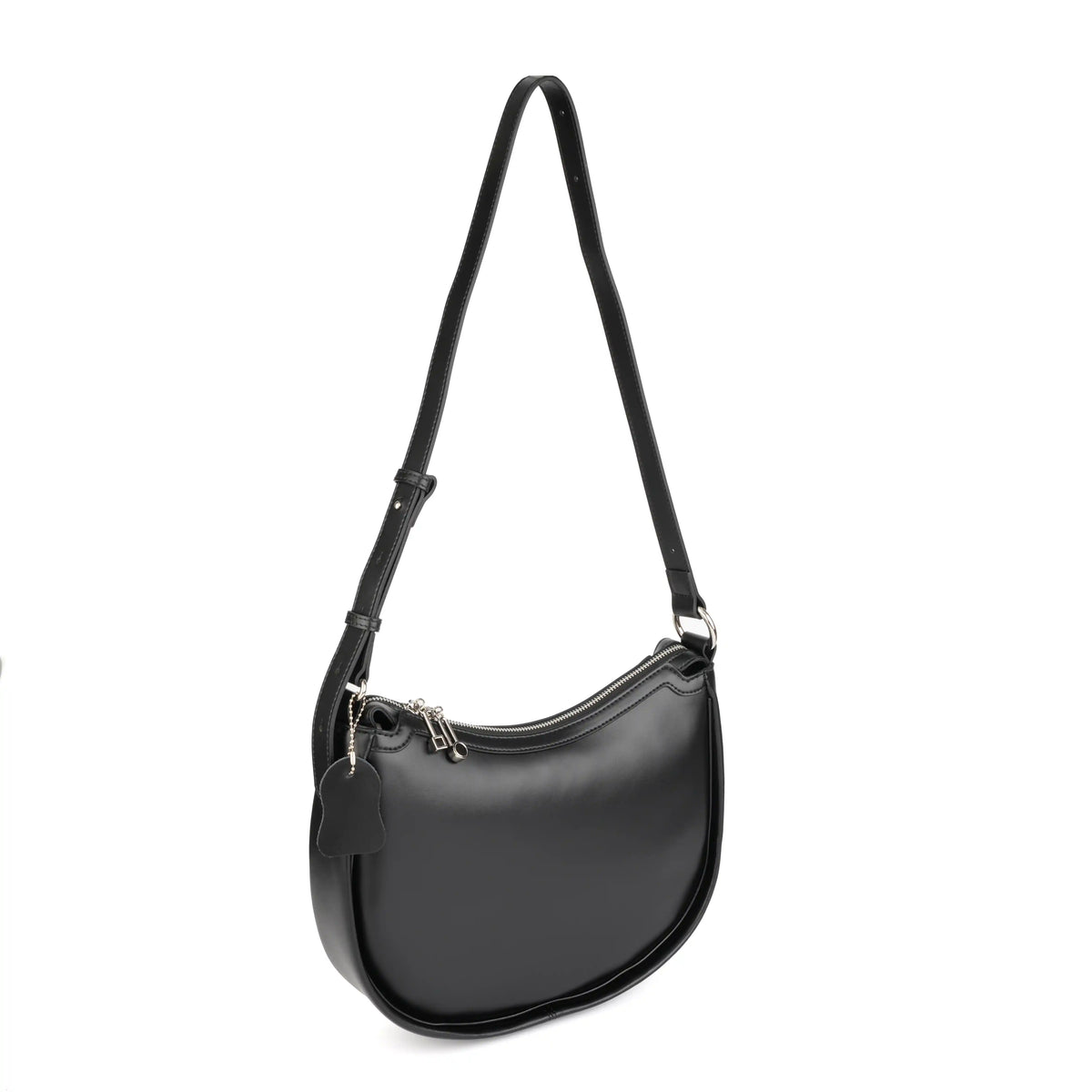 Vegan Leather Hobo Shoulder Bag – Crescent Crossbody Purse for Women