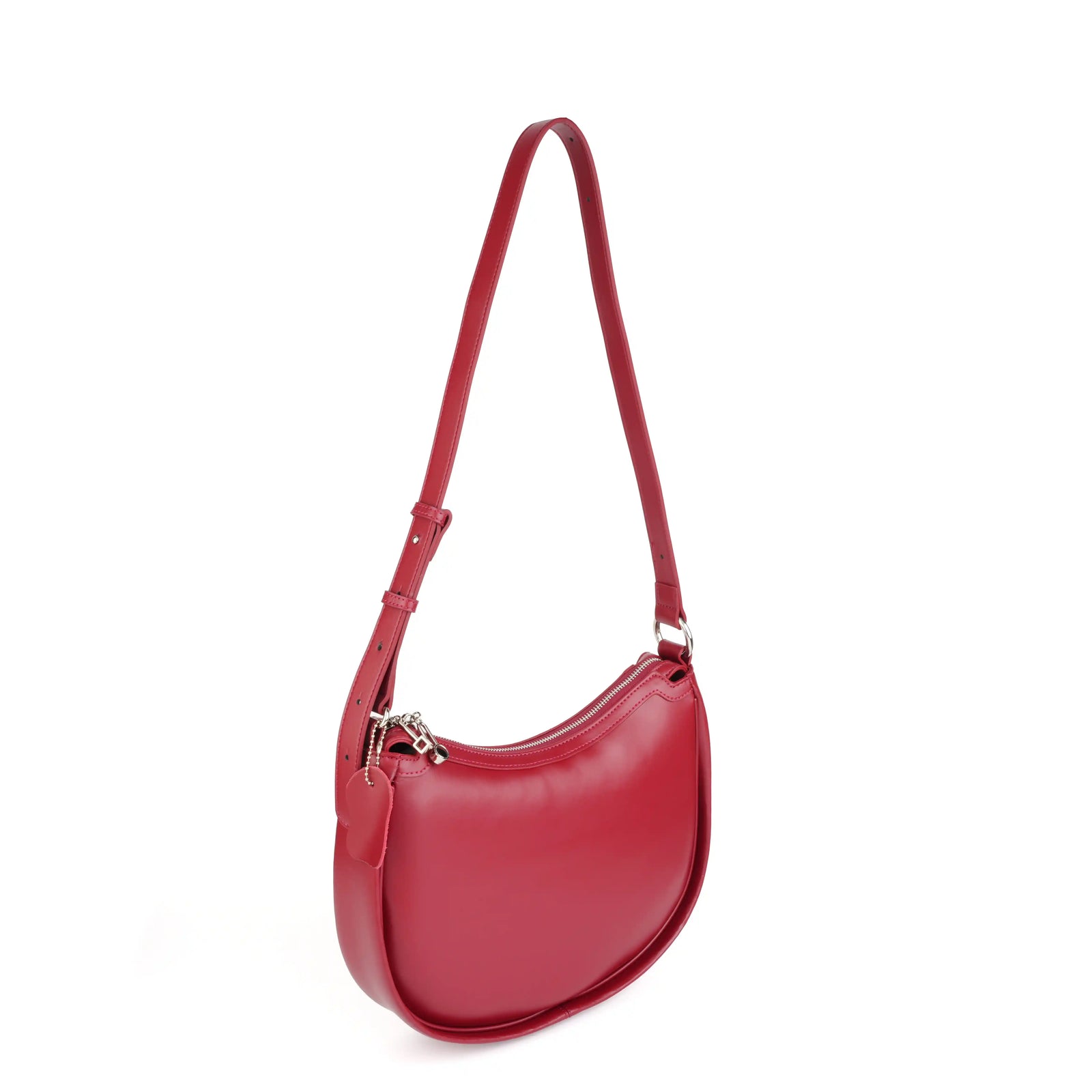 Vegan Leather Hobo Shoulder Bag – Crescent Crossbody Purse for Women