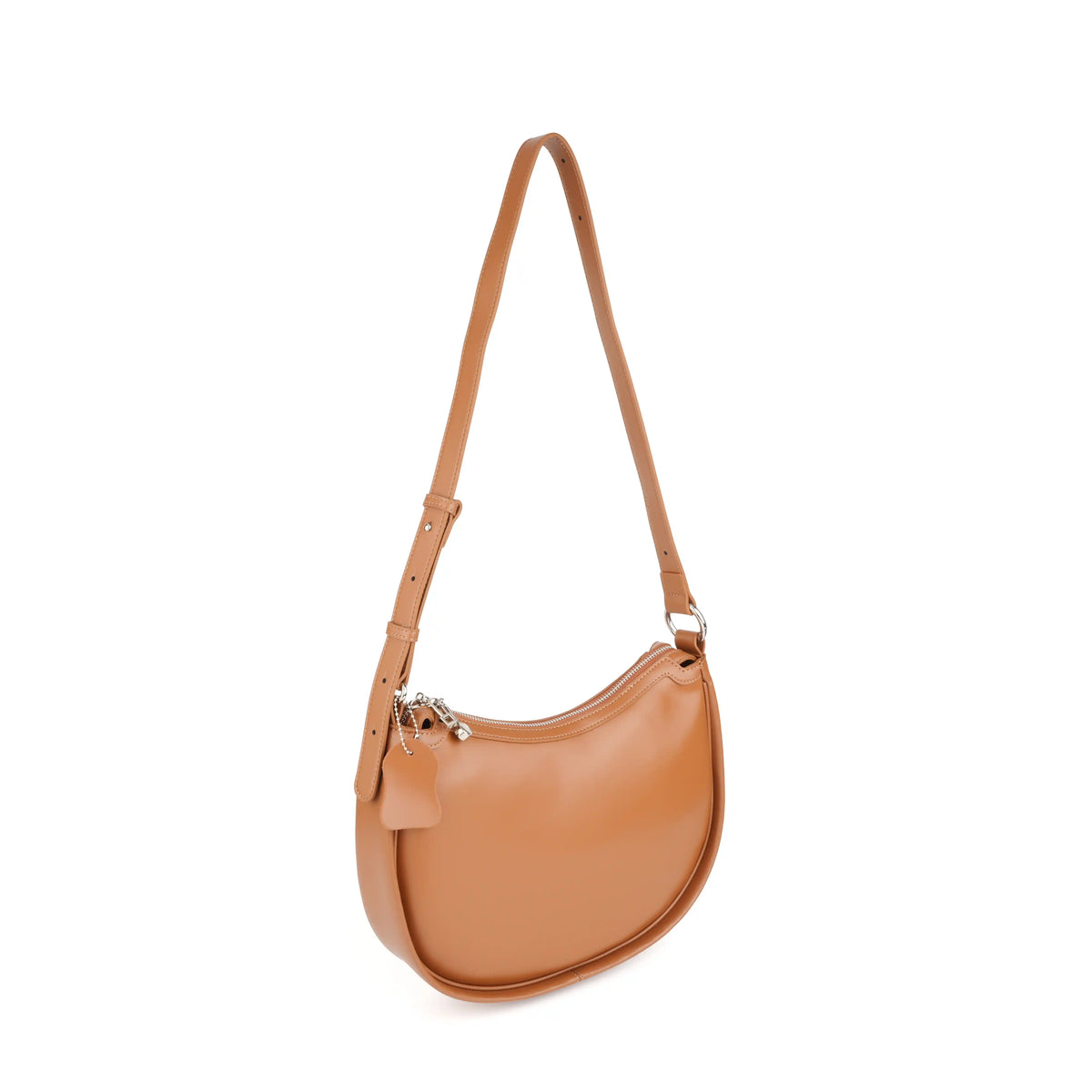Vegan Leather Hobo Shoulder Bag – Crescent Crossbody Purse for Women