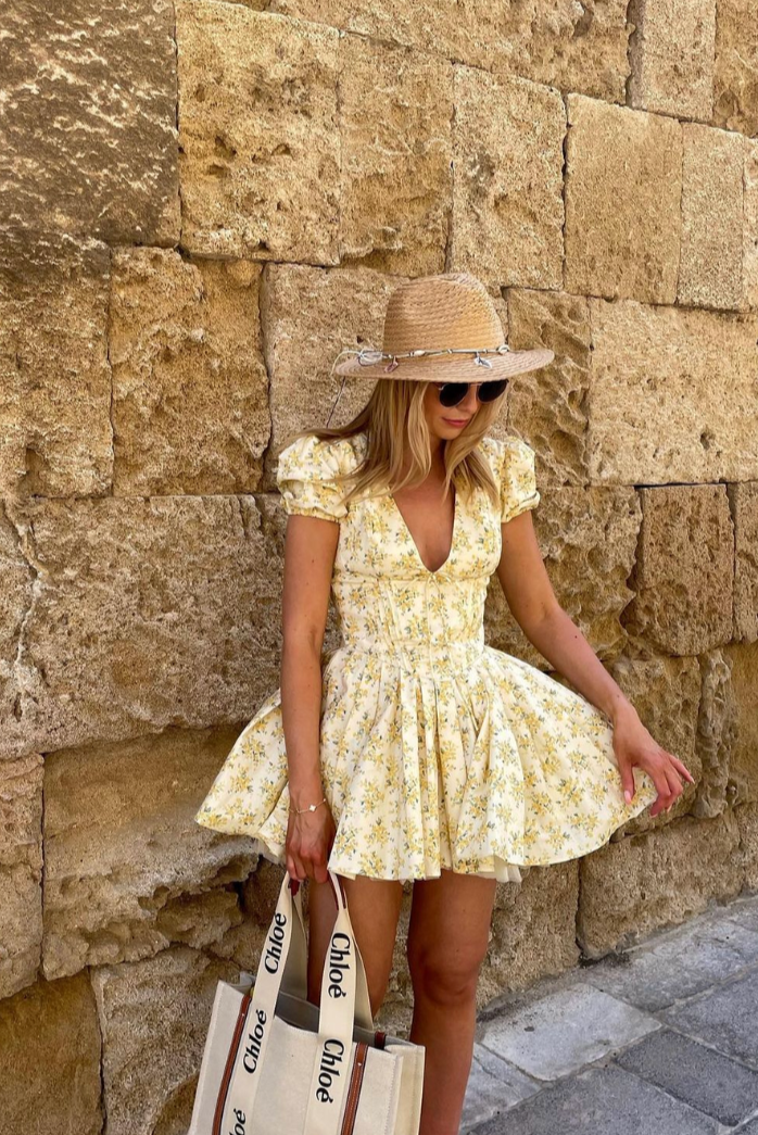Sophie Robe Courte Fleurie