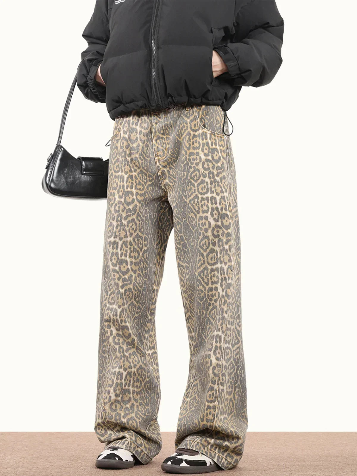 Ève Pantalon Léopard Imprimé