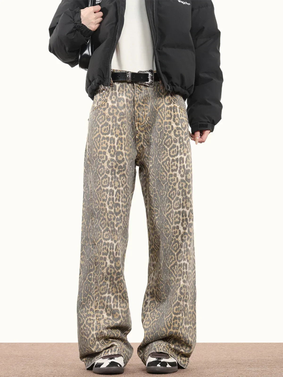 Ève Pantalon Léopard Imprimé