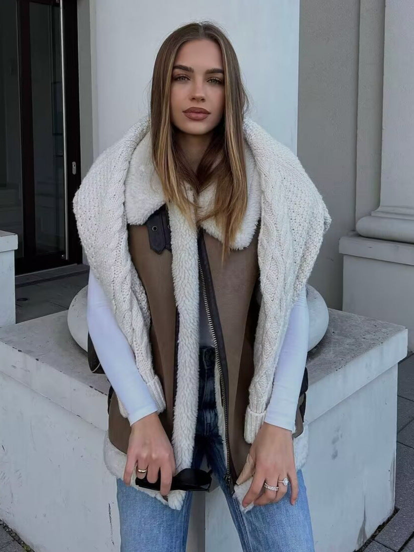 Sylvie Veste en Peau Lainée