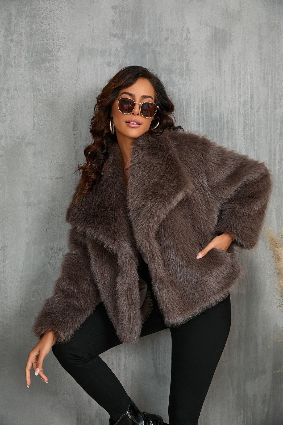 Firmine Veste en Fausse Fourrure