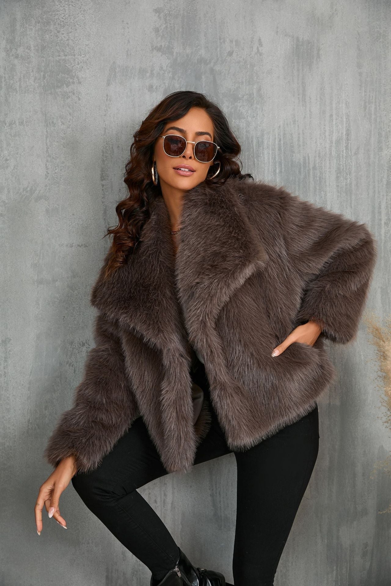 Firmine Veste en Fausse Fourrure
