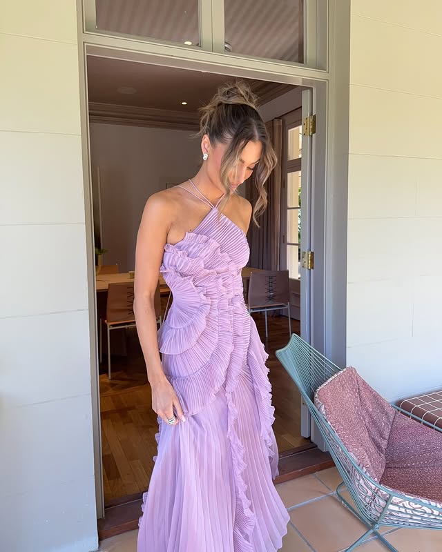 Yseult Robe Longue à Volants