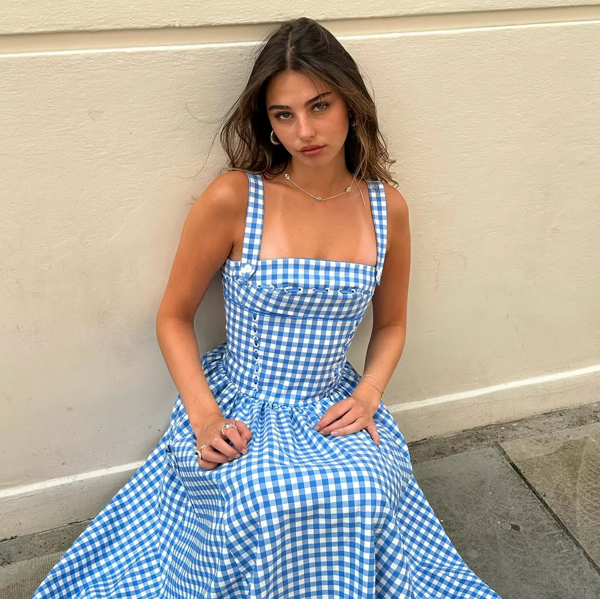 Célia Robe Mi-Longue Vichy