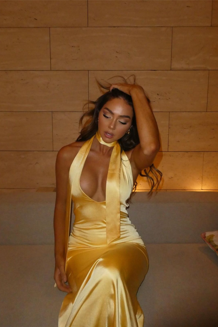 Margaux Robe Longue en Satin
