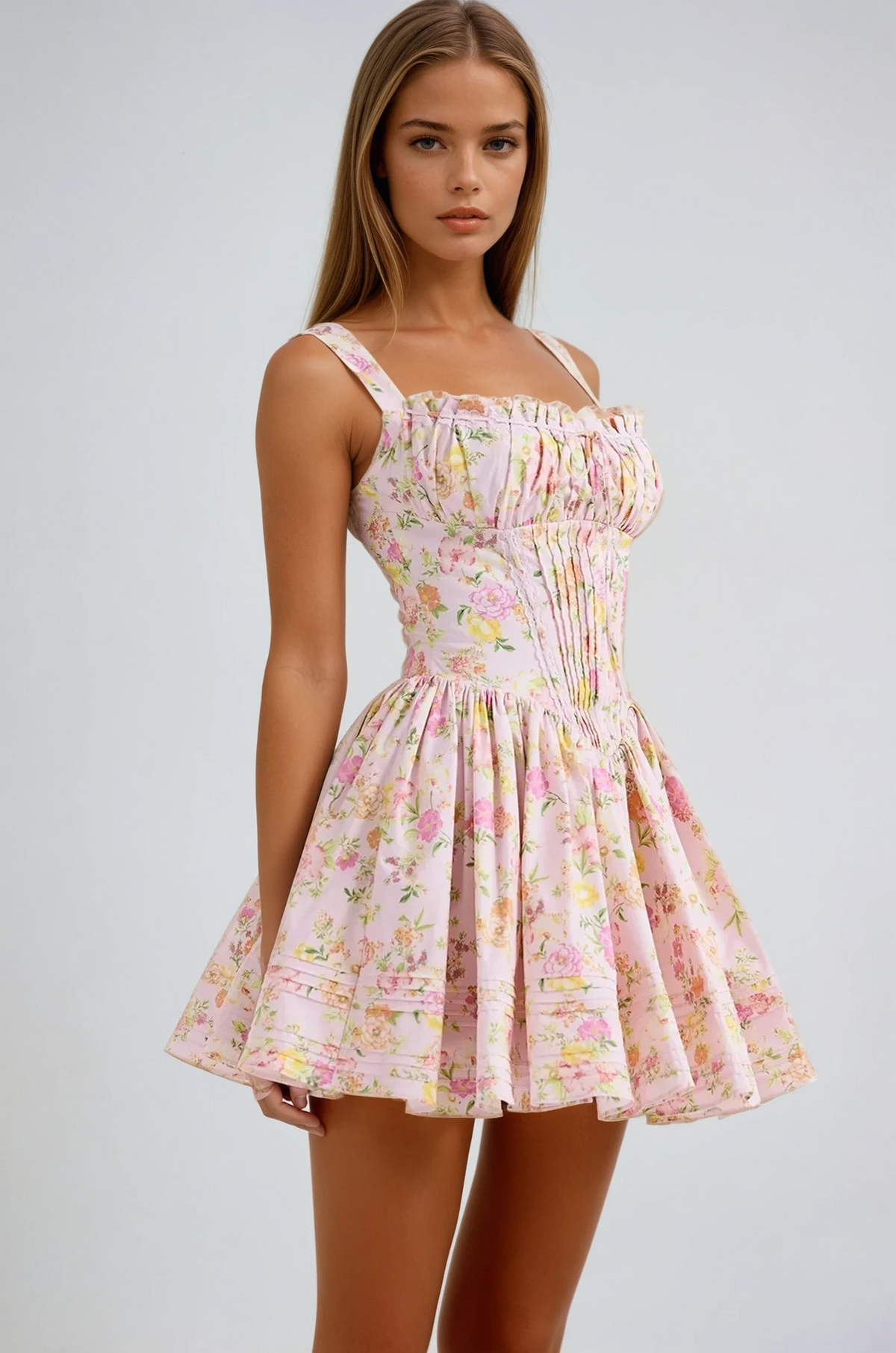 Flavie Robe Courte Fleurie