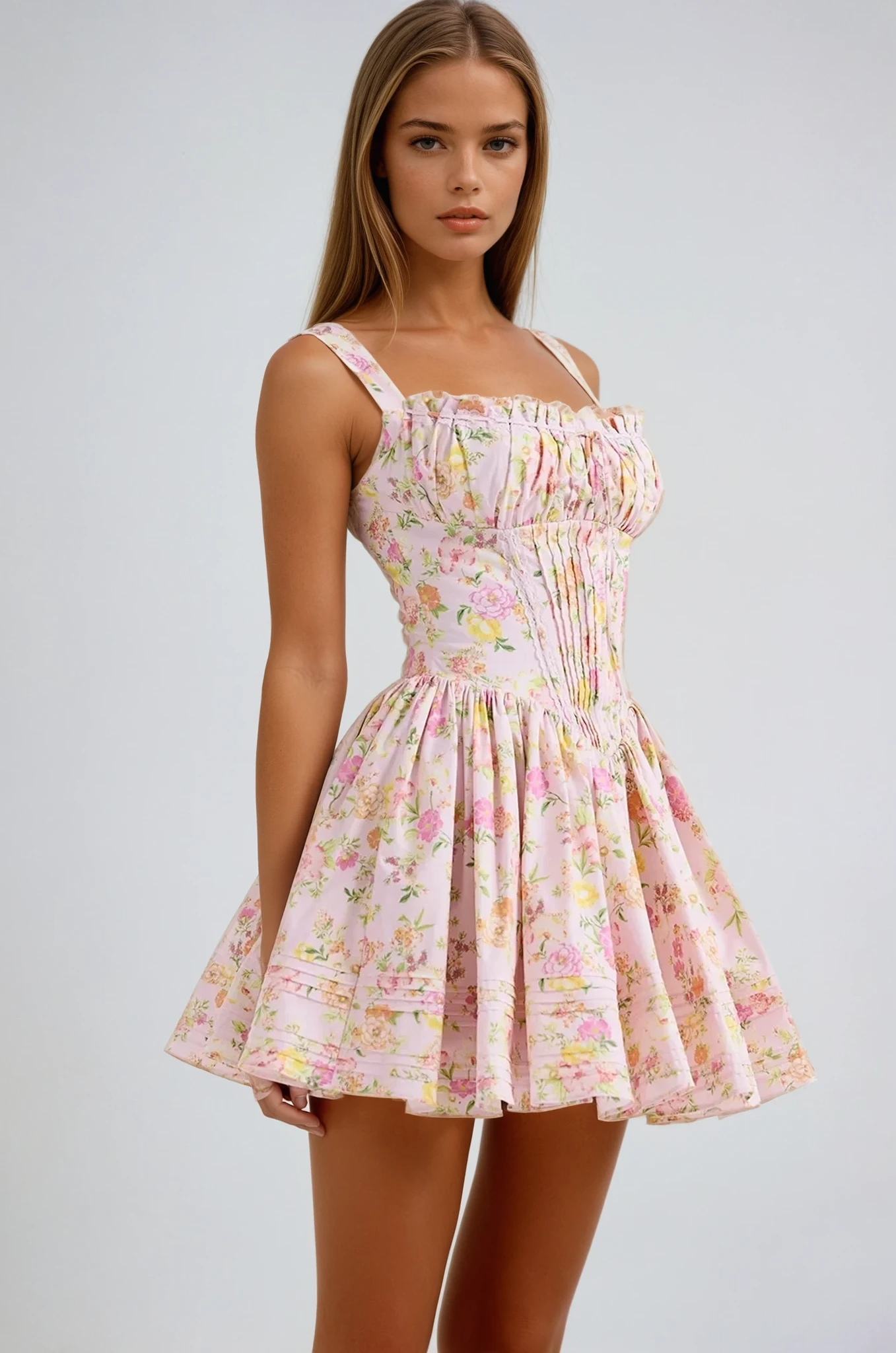 Flavie Robe Courte Fleurie