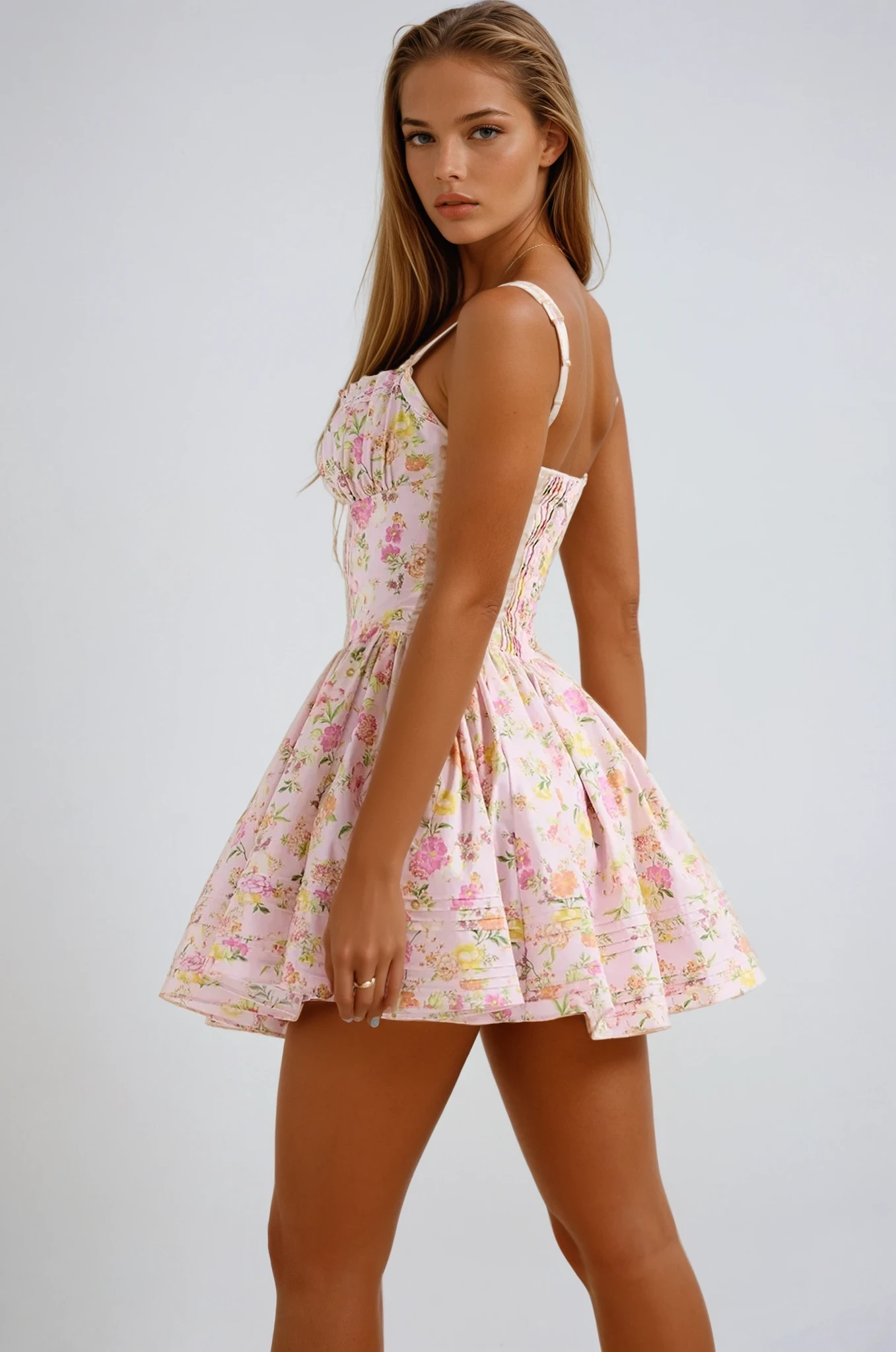 Flavie Robe Courte Fleurie