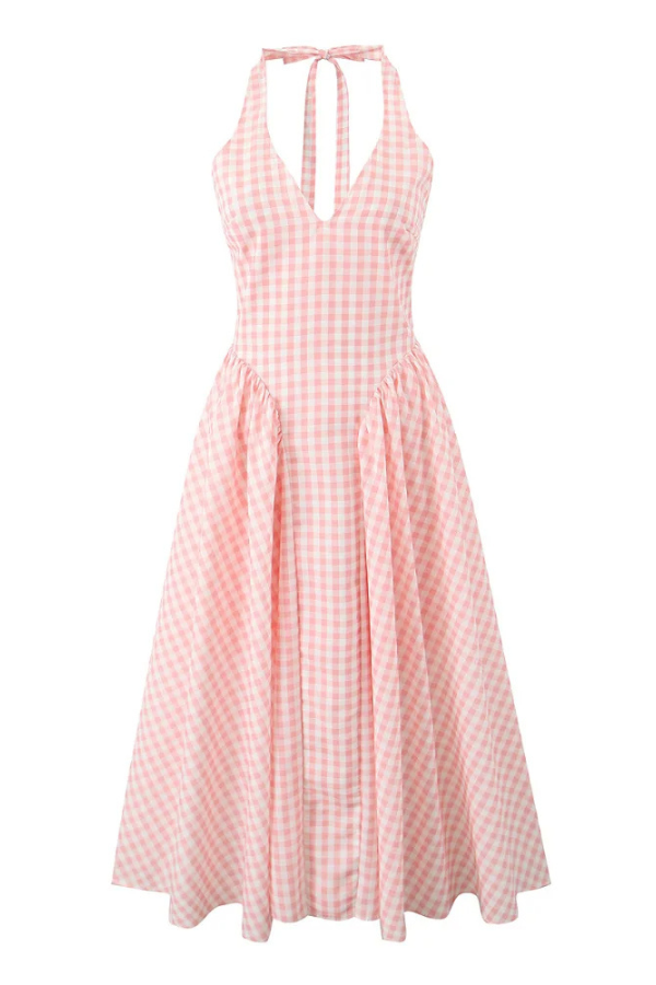 Sylvie Robe Mi-Longue Vichy
