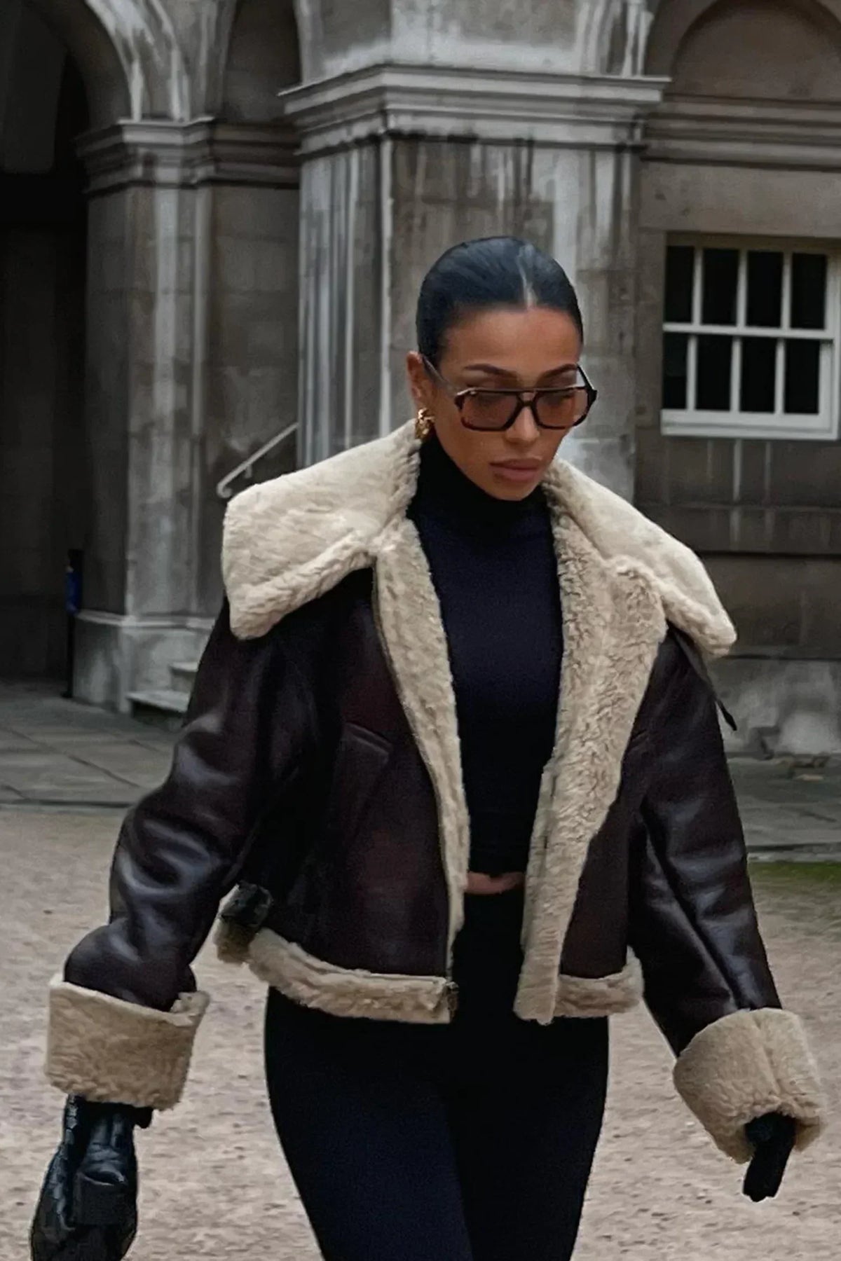 Cassandre Veste en Peau Lainée